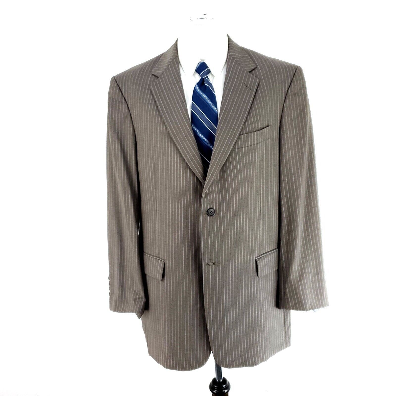 Hart Schaffner Marx Hart Schaffner Marx Gold Trumpeter Wool 2 Button Suit Jacket Size 42L - 3 Thumbnail