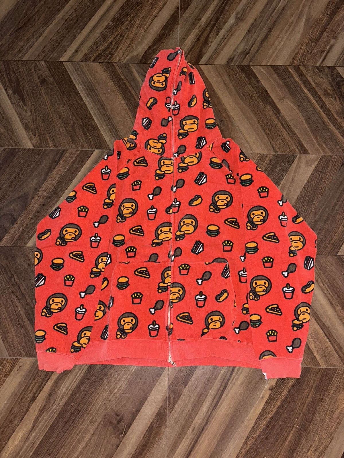 Baby Milo Junk Food Hoodie Orange Full Zip