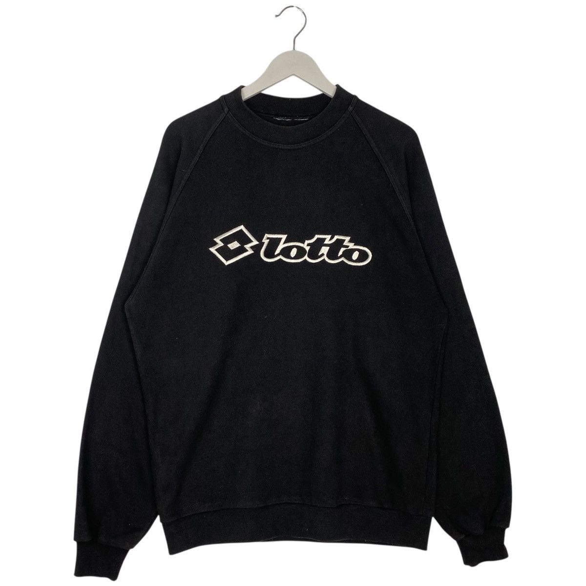 Vintage Vintage Lotto Sweatshirt Crewneck Black Big Logo Size L Size US L / EU 52-54 / 3 - 1 Thumbnail