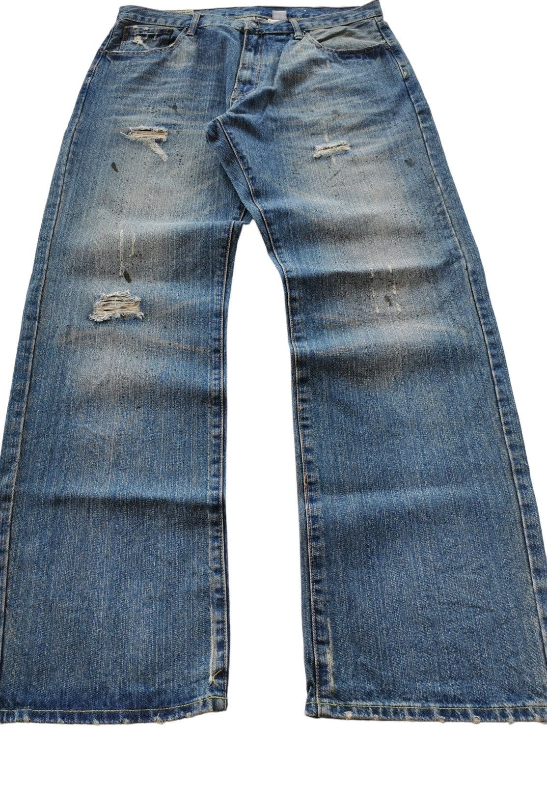 Vintage 2000’s original Abercrombie and Fitch distressed blue jeans