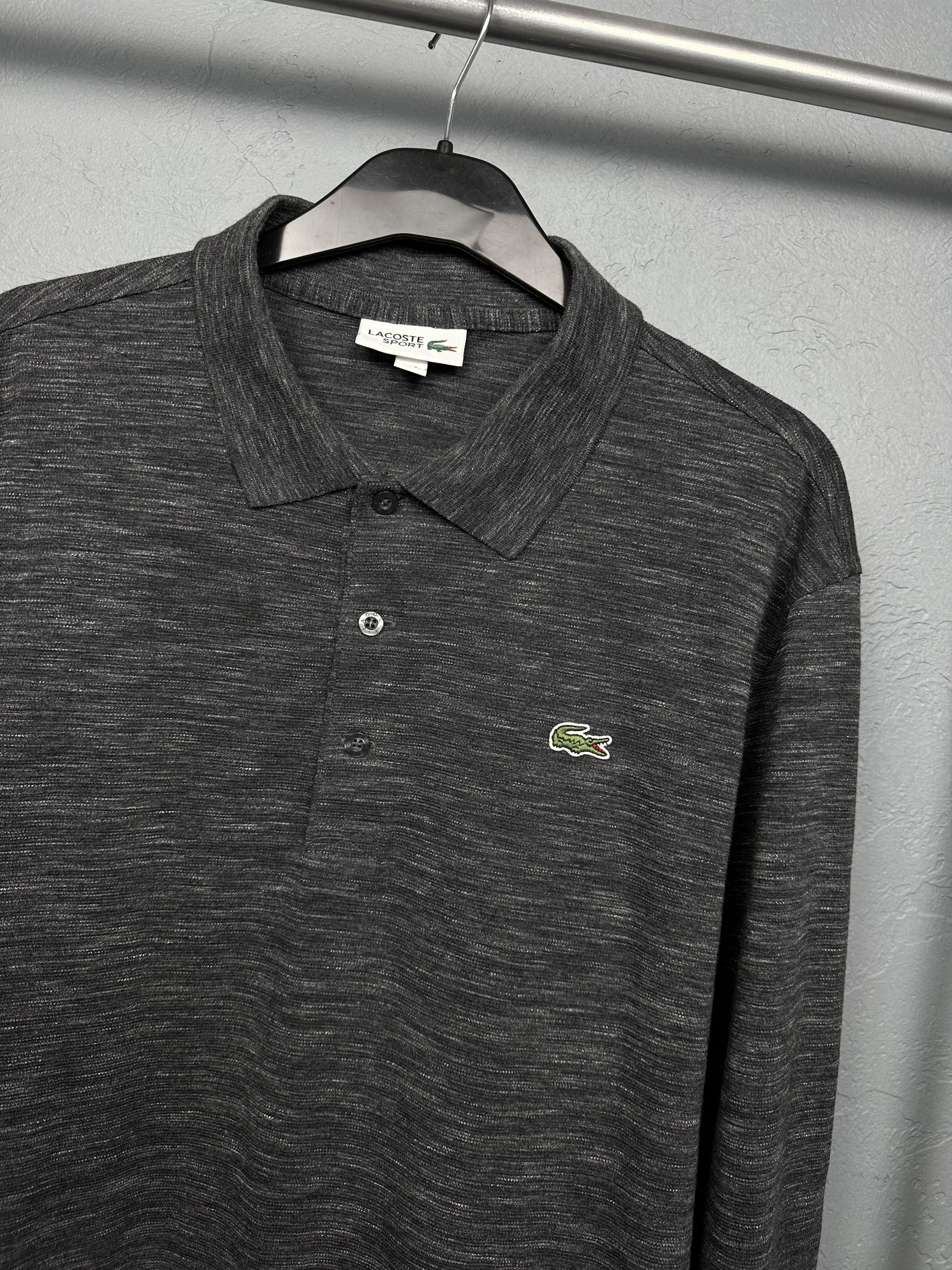 Lacoste × Vintage Lacoste Vintage Mens Long Sleeve Polo Shirt Size US XXL / EU 58 / 5 - 2 Thumbnail