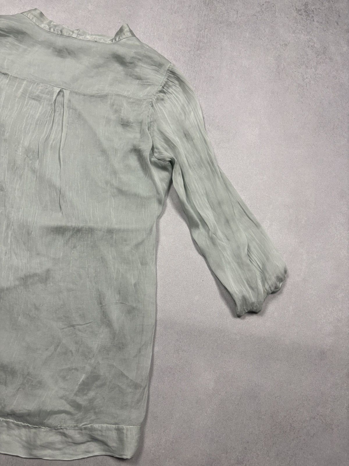Other La Fée Maraboutée Italian Silk Sheer Blouse Sage Green 40 Size M / US 6-8 / IT 42-44 - 19 Thumbnail
