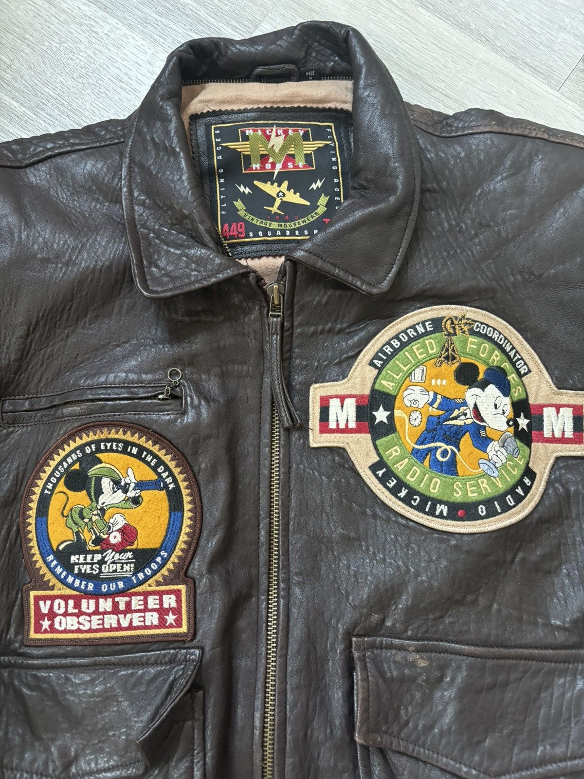 Other Disney Mickey Mouse leather bomber jacket Size US L / EU 52-54 / 3 - 3 Thumbnail