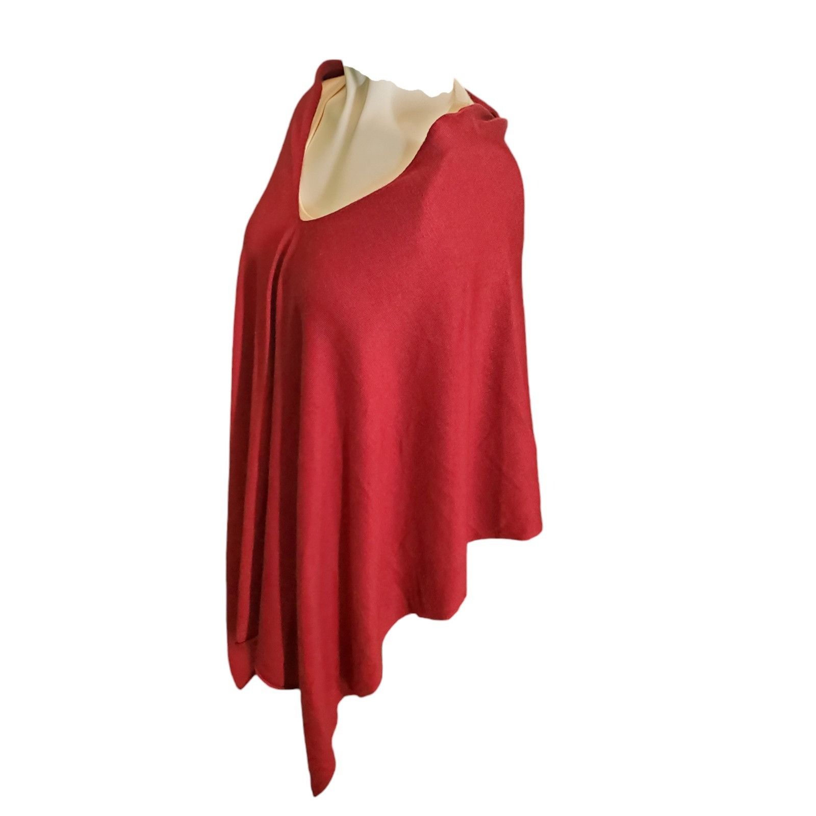 Anthropologie Kerisma Poncho Wool Blend Sweater Reversible Cowel V Neck Bu Size ONE SIZE - 4 Thumbnail