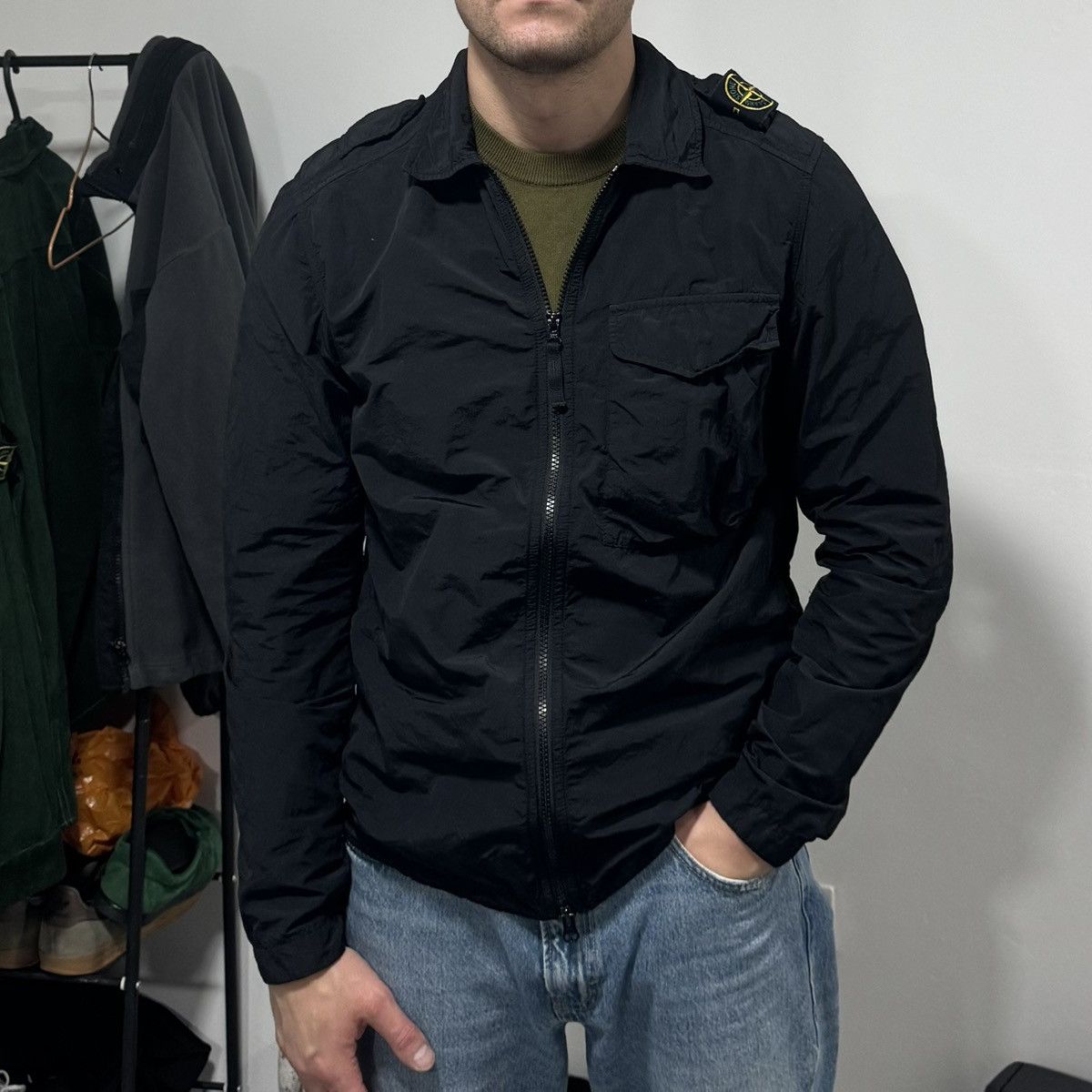 Stone Island Stone Island Lightweight Zip Jacket – Size S – Black Size US S / EU 44-46 / 1 - 2 Thumbnail