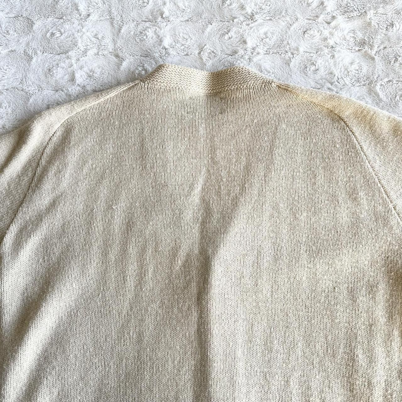 Other Vintage Cardigan Sweater Womens Medium Cream 70s Cable Knit Size M / US 6-8 / IT 42-44 - 5 Thumbnail