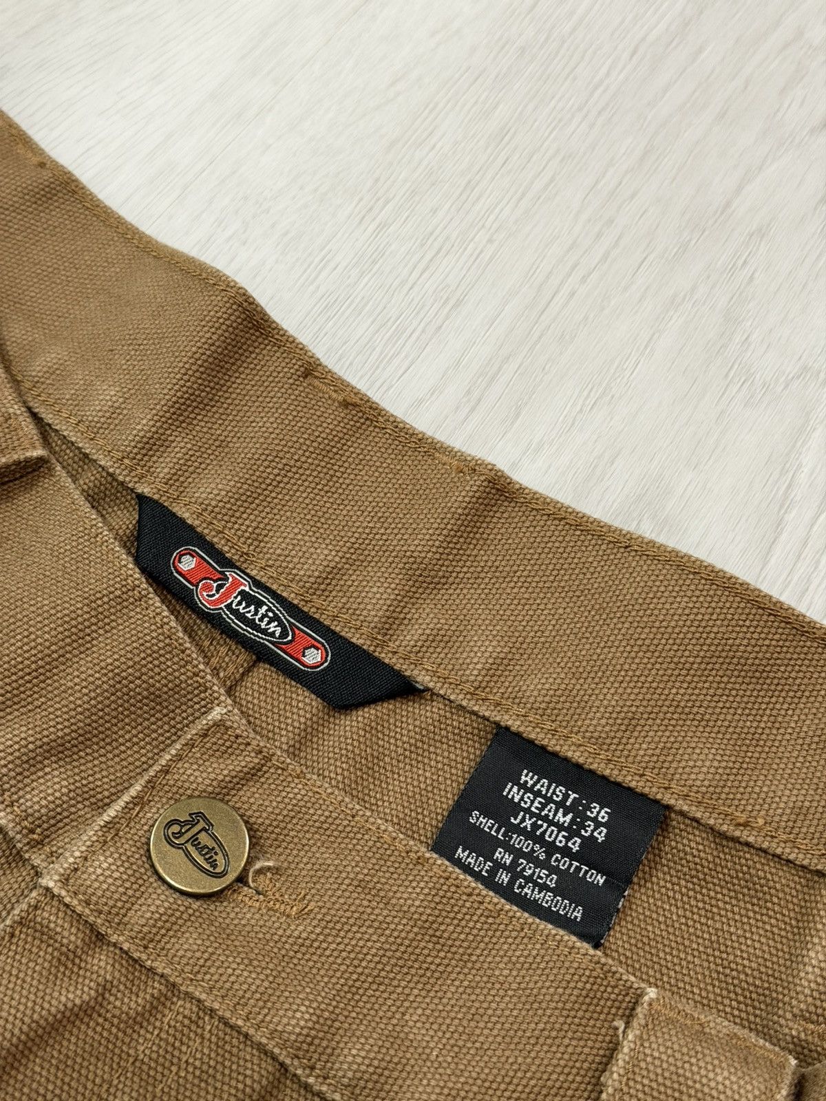 Justin Justin Original Workwear Double Knee Carpenter Pants JX7064 Size US 36 / EU 52 - 6 Thumbnail