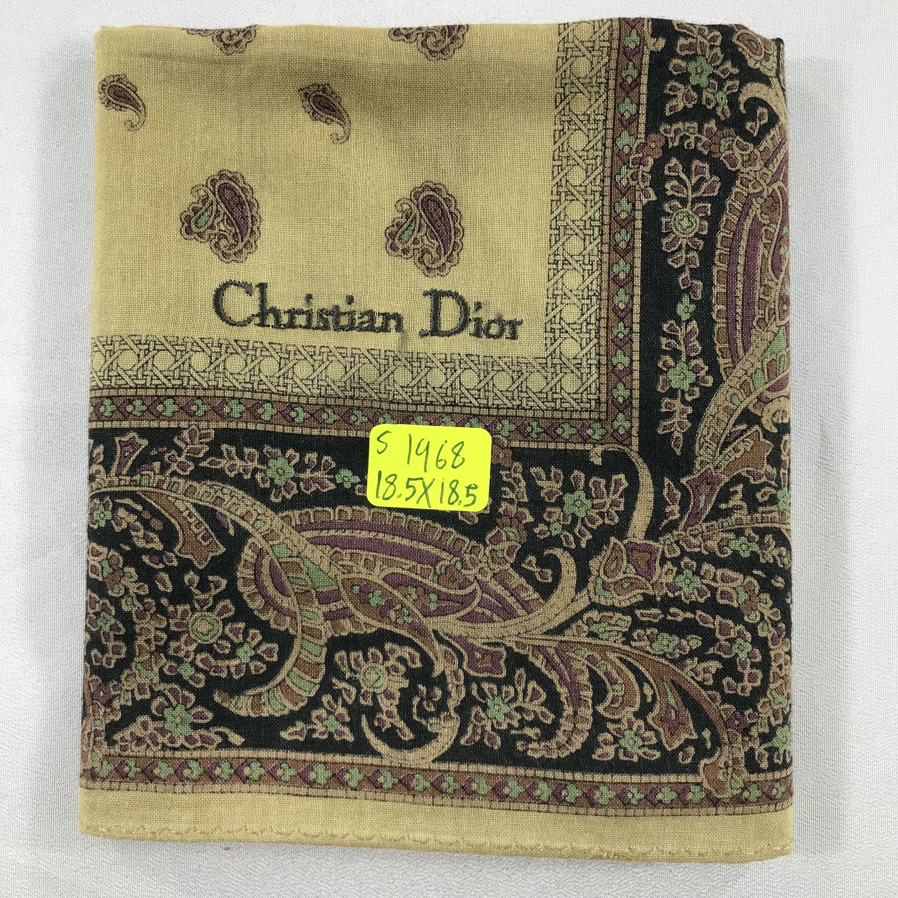 Vintage Christian Dior Bandana / Handkerchief / Neckerchief - S1968 Size ONE SIZE - 5 Thumbnail