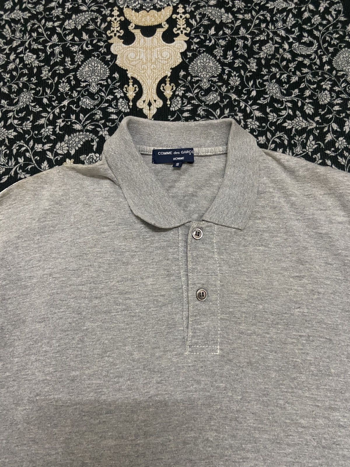 Comme des Garcons Homme AW02 CDG Homme Grey Polo — Japan Made Size US S / EU 44-46 / 1 - 3 Thumbnail