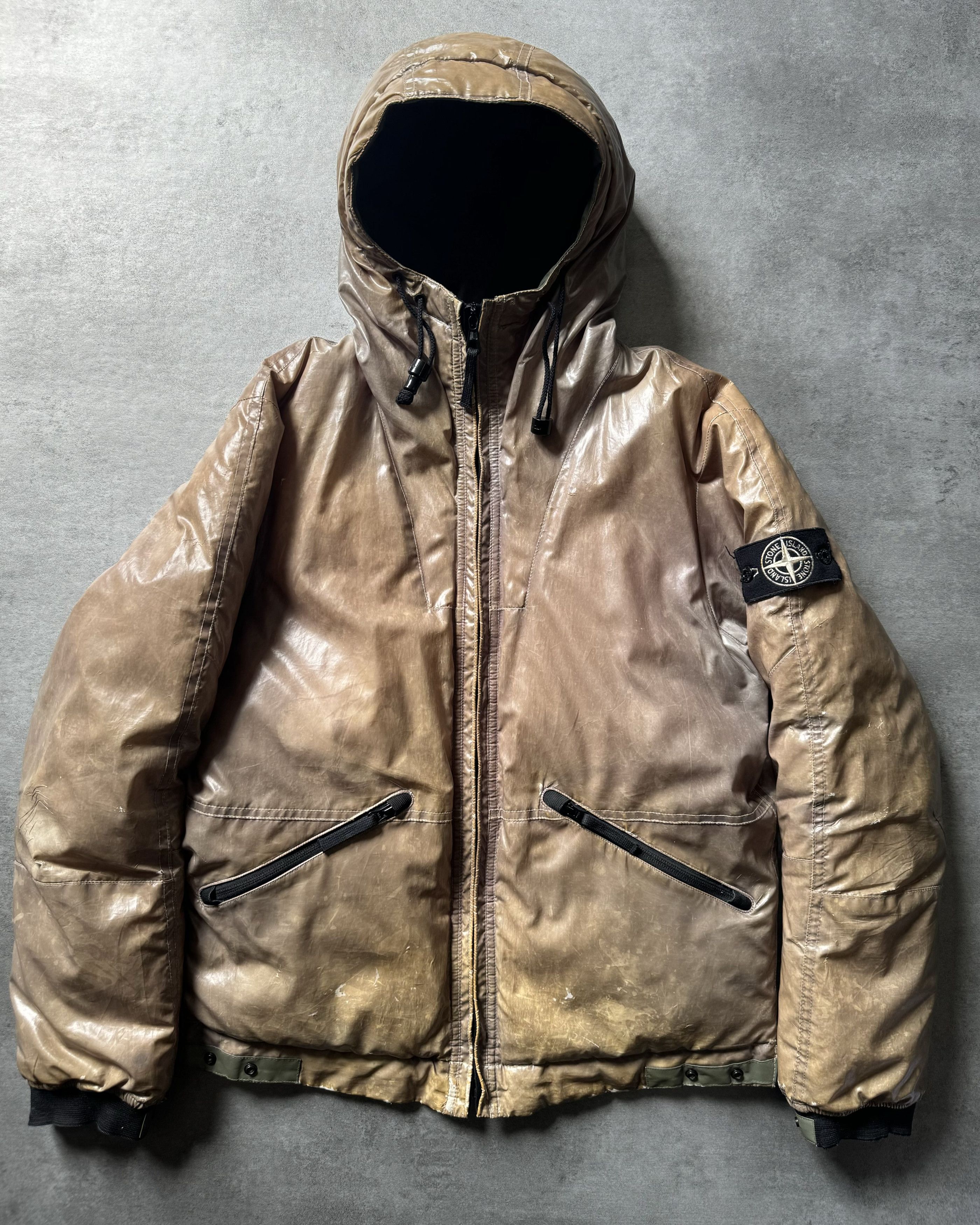 image of Archival Clothing x Stone Island Aw2009 Stone Island Ice Termo Camel Jacket, Men's (Size Medium)