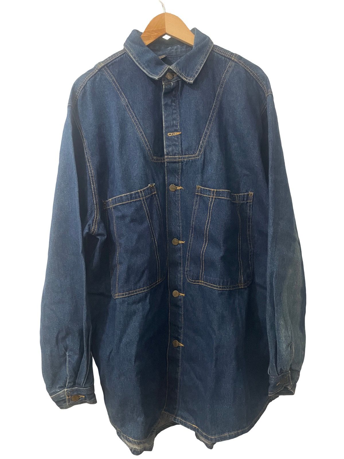 Karl Kani × Vintage Karl Kani Button Up Denim Shirt **Style Worn By 2Pac** VTg Size US XL / EU 56 / 4 - 2 Thumbnail