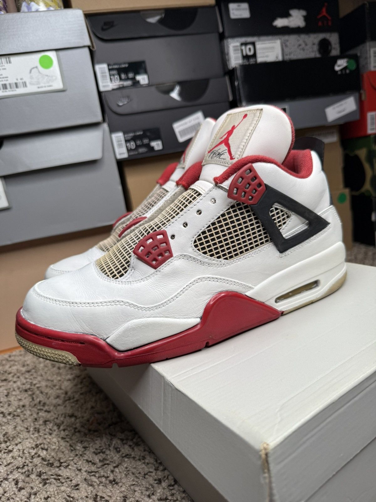 Nike 2012 Jordan Fire Red 4s Size US 10 / EU 43 - 6 Thumbnail