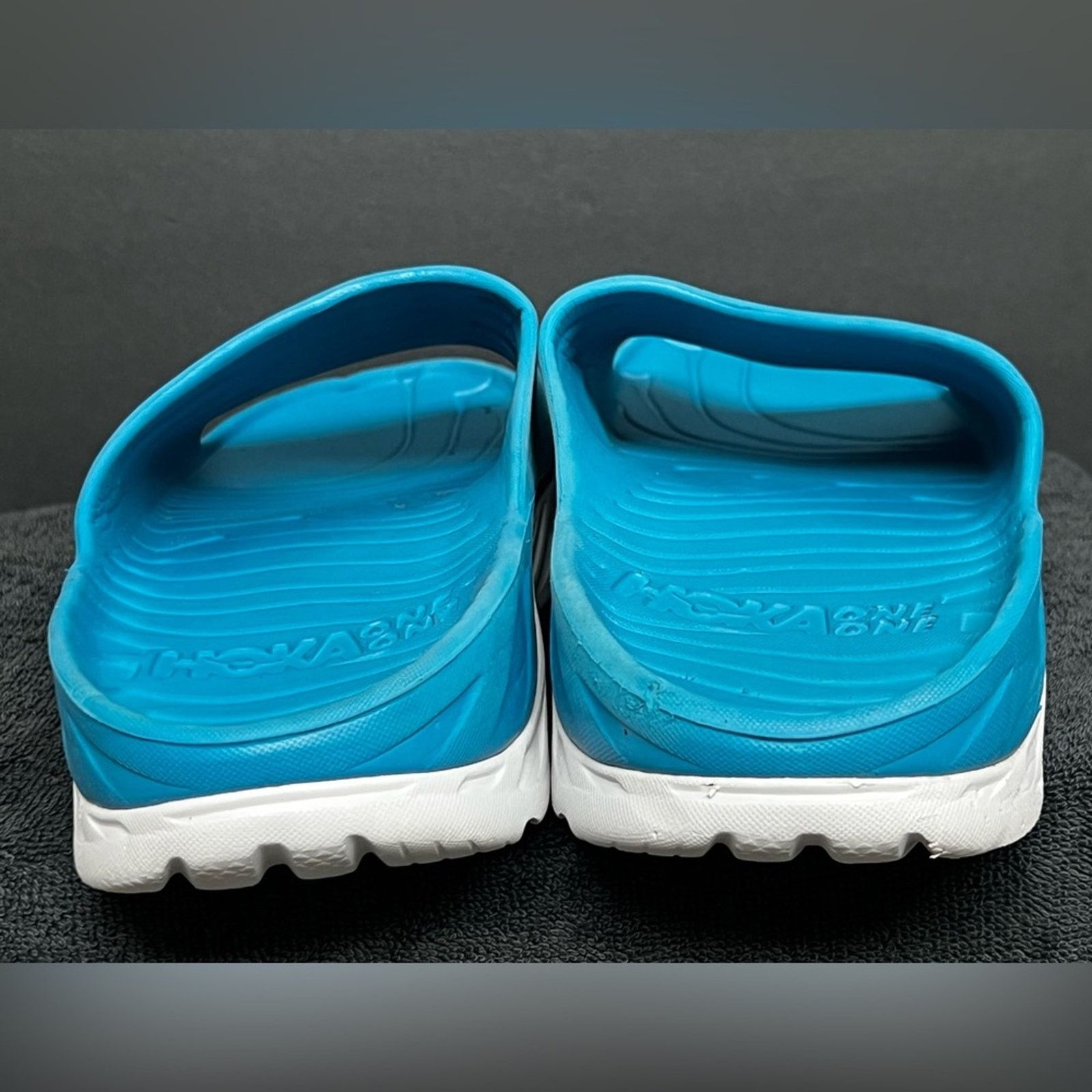 Hoka Hoka One Ora Mens Size 13 Blue Recovery Slide Sandals Size US 13 / EU 46 - 6 Thumbnail