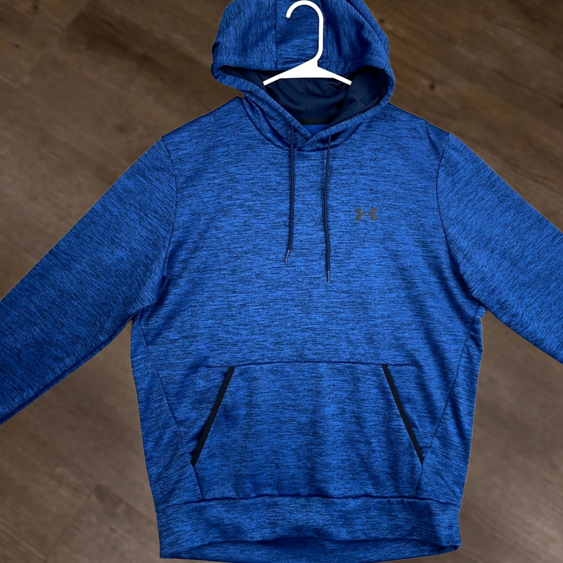 Under Armour Under Armour Hoodie Mens L Blue Space Dye Loose Fit Drawstring Hooded Pullover Sweatshirt Size US L / EU 52-54 / 3 - 1 Thumbnail