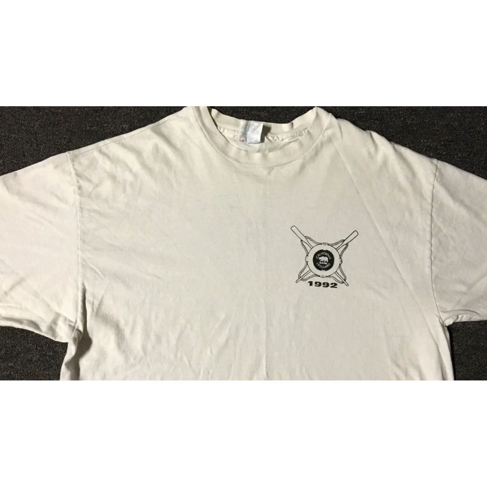 Pendleton VINTAGE California Lifeguard Pendleton Coast Shirt L White Beach Surf Grunge 90s USA Mens Short Sleeve T-Shirt Size L Size US L / EU 52-54 / 3 - 7 Thumbnail