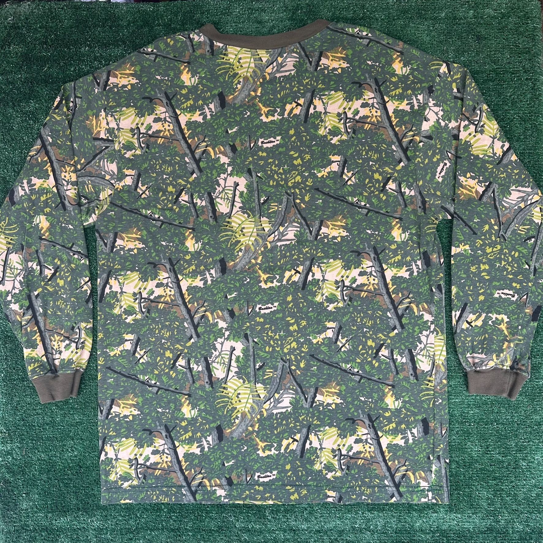 Realtree Vintage 80s Realtree Bushlan Camo T-Shirt Long Sleeve Grunge Size US XL / EU 56 / 4 - 4 Thumbnail