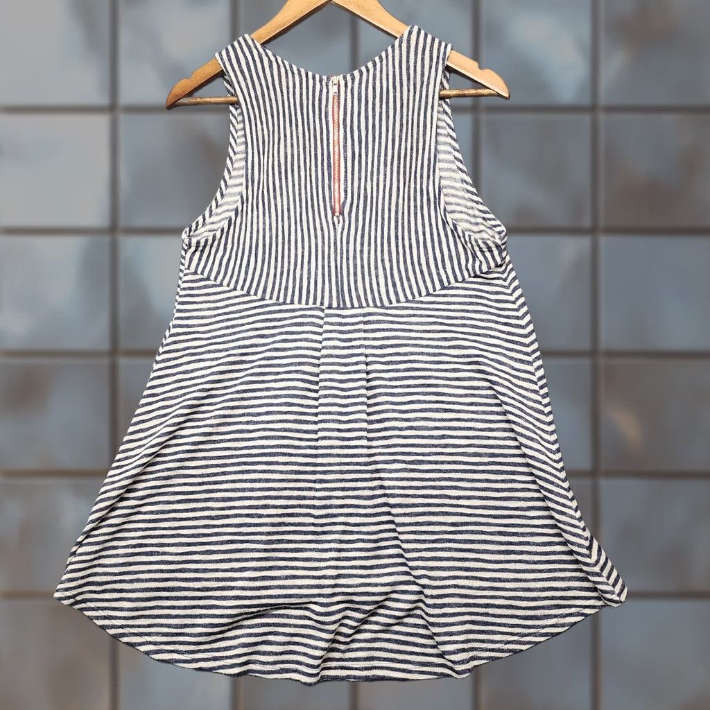 Anthropologie W5 Tank Top Womens Medium Blue White Stripe Racerback Knit USA Size M / US 6-8 / IT 42-44 - 1 Thumbnail