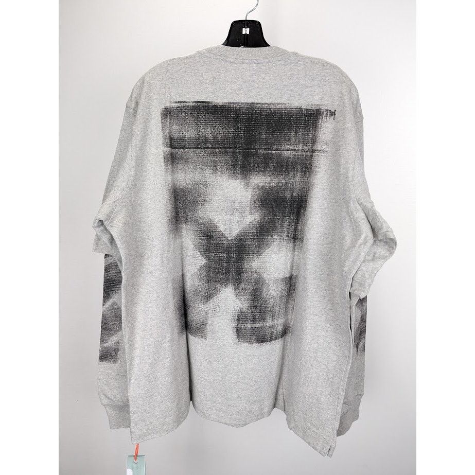 Off-White o1rshd1 Q:2 / DUP /Jumbo Arrow Double L/S Tee Shirt in Grey Size US XL / EU 56 / 4 - 10 Thumbnail