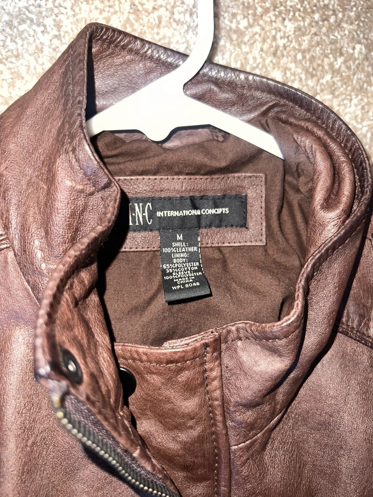 I.N.C INC LEATHER RACER JACKET Size US M / EU 48-50 / 2 - 4 Thumbnail