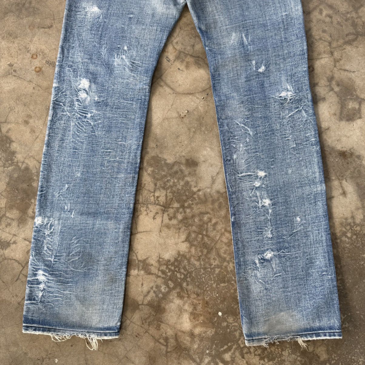 Diesel Vintage Diesel Button Fly Faded Ripped Denim Jean Pants W34 Size US 34 / EU 50 - 13 Thumbnail