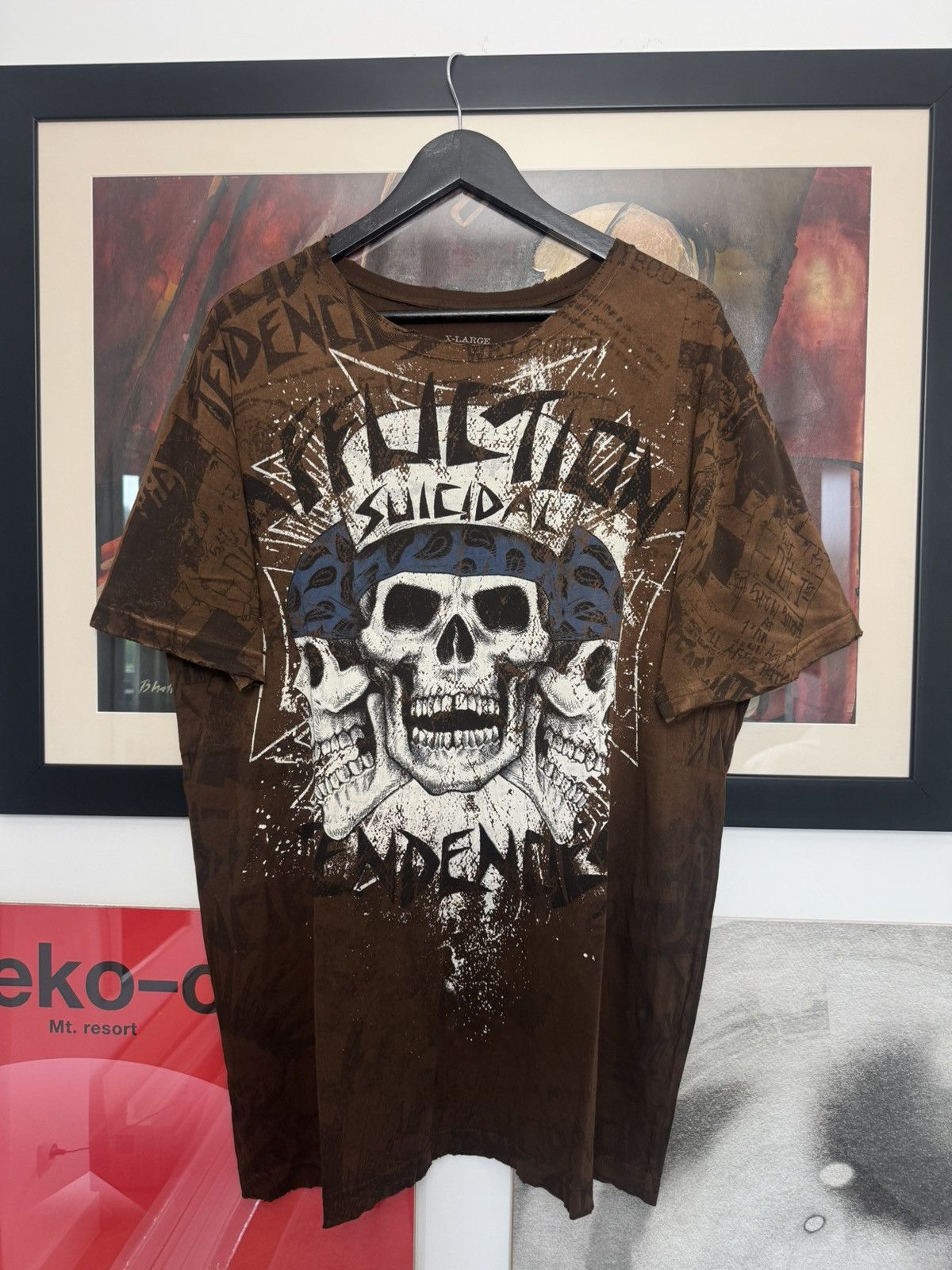 Affliction Affliction Vintage Suicidal Skull Distressed USA Tee Y2k Size US XL / EU 56 / 4 - 1 Thumbnail