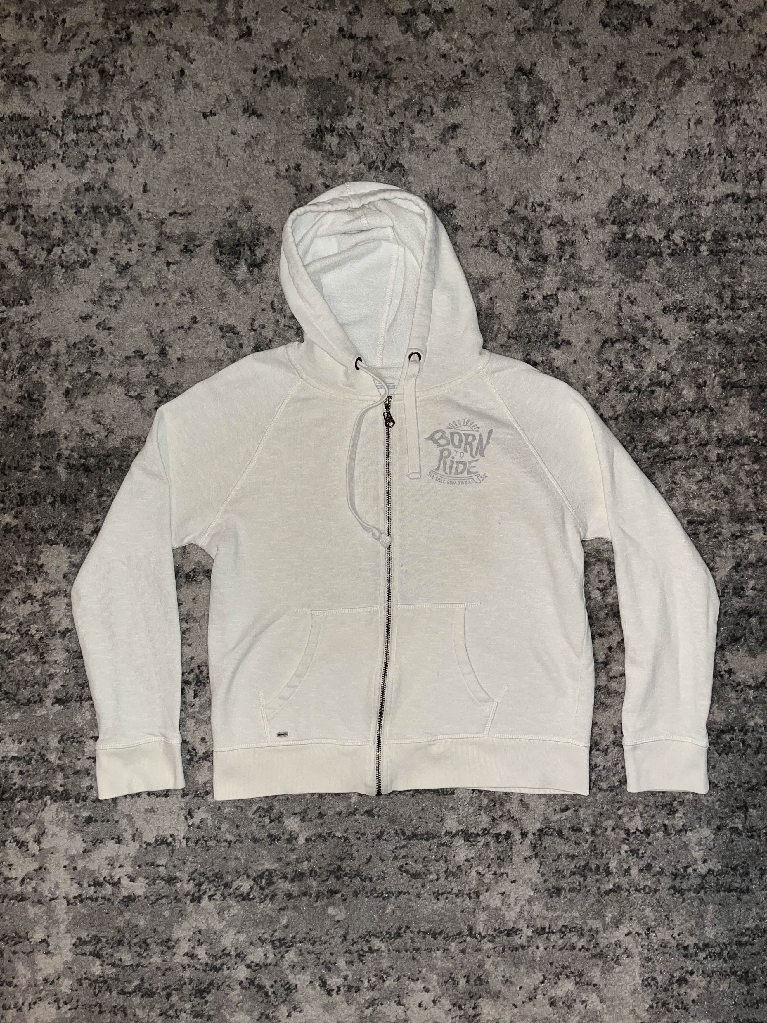 O'Neill Y2K O'Neil Born To Ride Zip Up Sweater Size L / US 10 / IT 46 - 1 Thumbnail