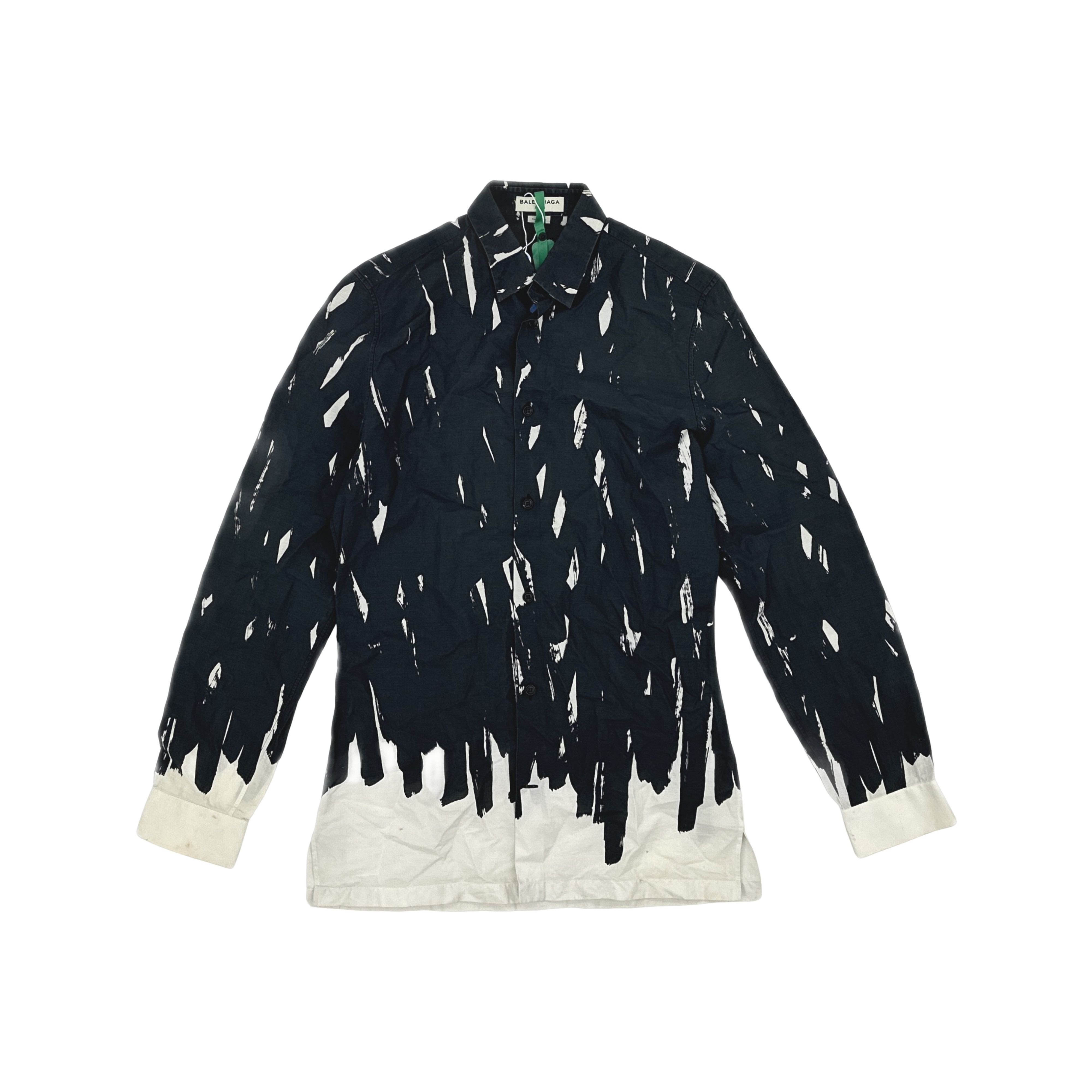 Balenciaga Balenciaga Brushstroke Long Sleeve Shirt 37 Size US S / EU 44-46 / 1 - 1 Thumbnail