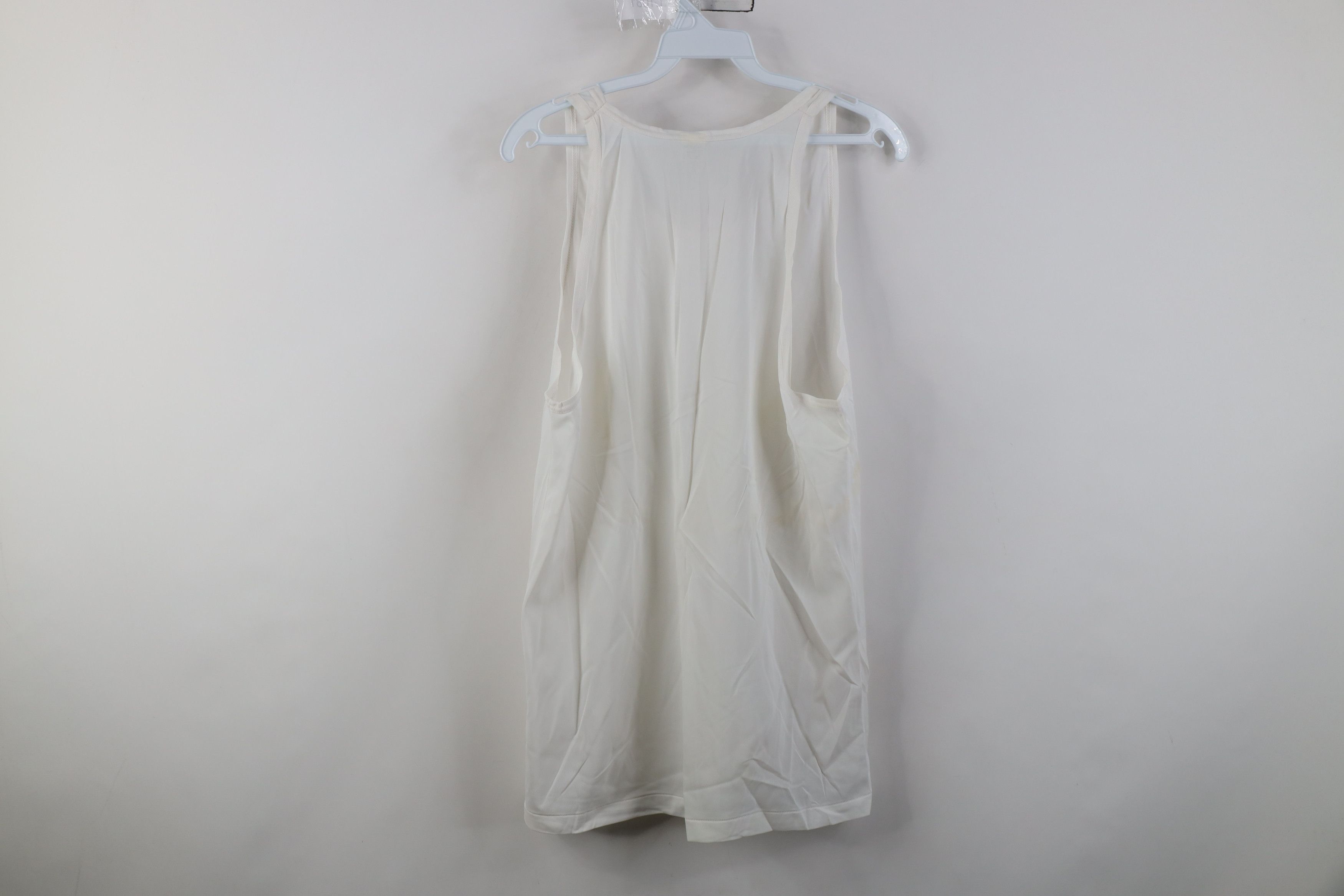 Vintage Vtg 70s Streetwear Sheer Tank Top T-Shirt White Nylon USA Size US L / EU 52-54 / 3 - 9 Thumbnail