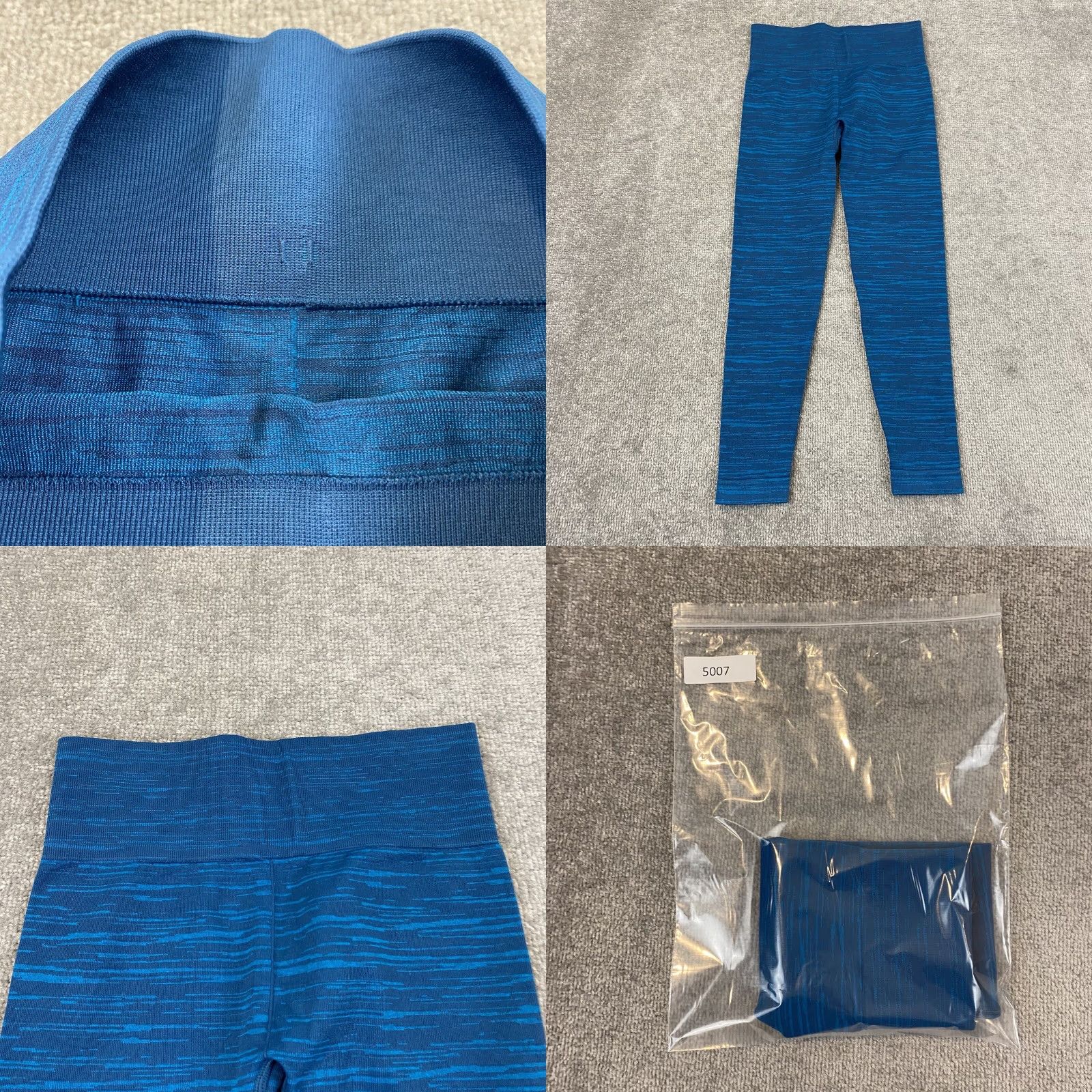 Gymshark GYMSHARK Leggings Womens XS/S Heather Blue Mid-Rise Workout Gym Train Stretch Size 28" / US 6 / IT 42 - 8 Thumbnail