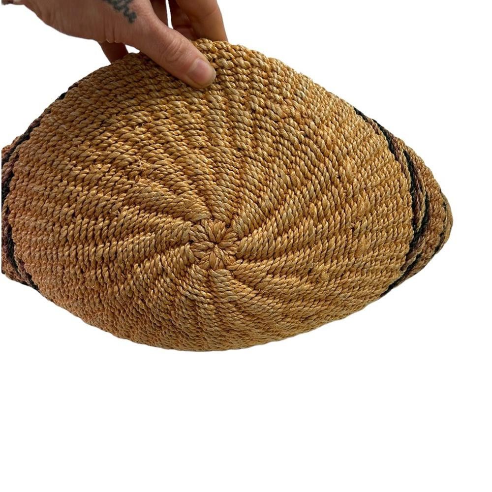 Designer Striped Woven Sisal Tote Bag Size ONE SIZE - 4 Thumbnail