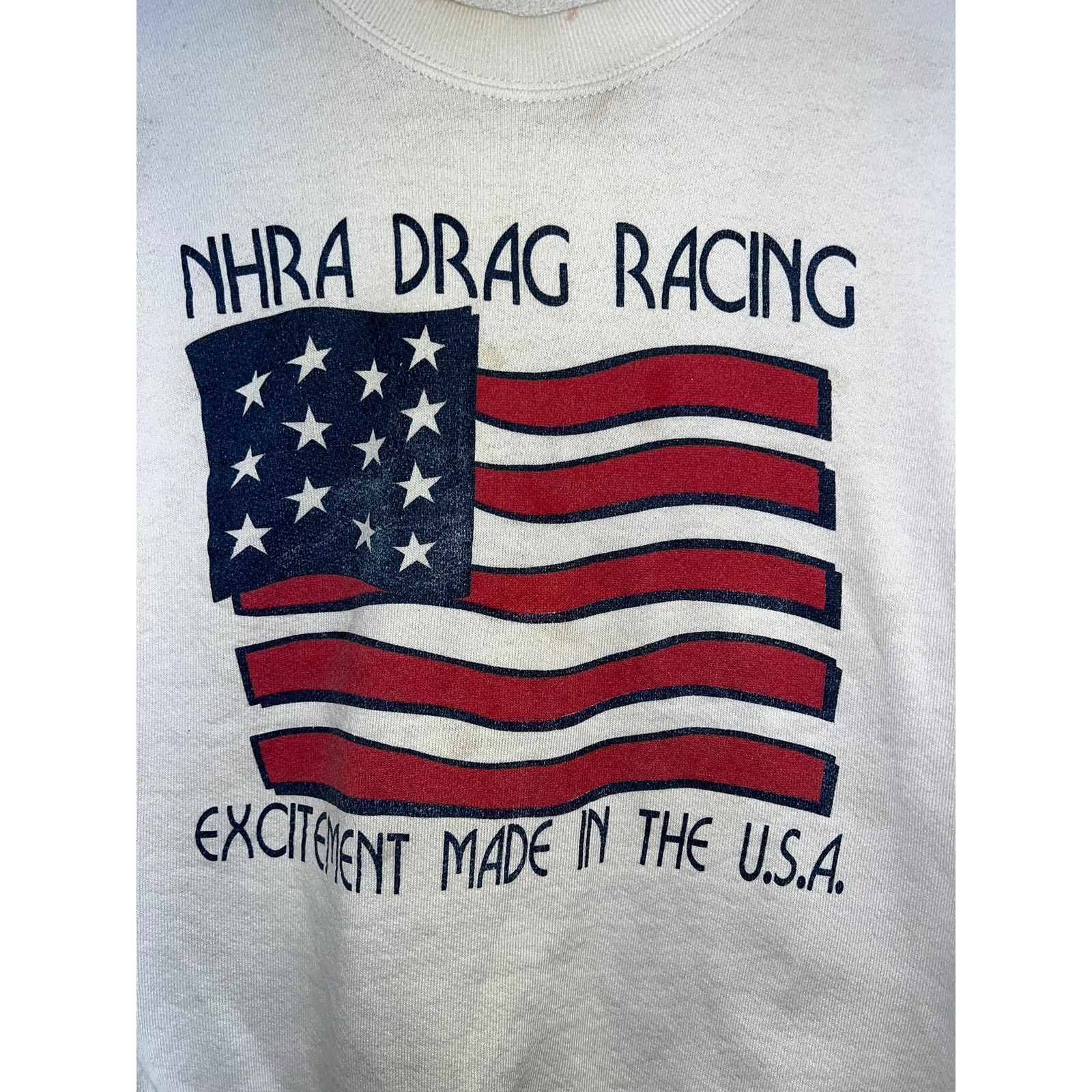 Vintage Vintage NHRA Drag Racing Sweatshirt Crewneck Flag 90s Medium Size US M / EU 48-50 / 2 - 2 Thumbnail