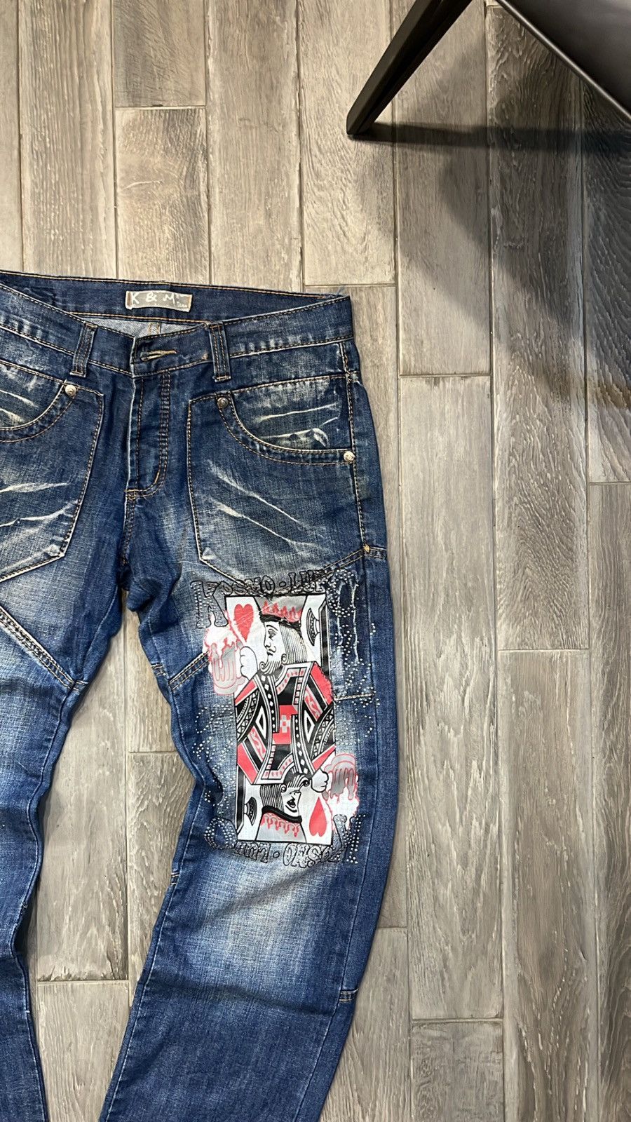 Japanese Brand Vintage hype Poker Kosmo & Lupo jeans Size US 32 / EU 48 - 2 Thumbnail