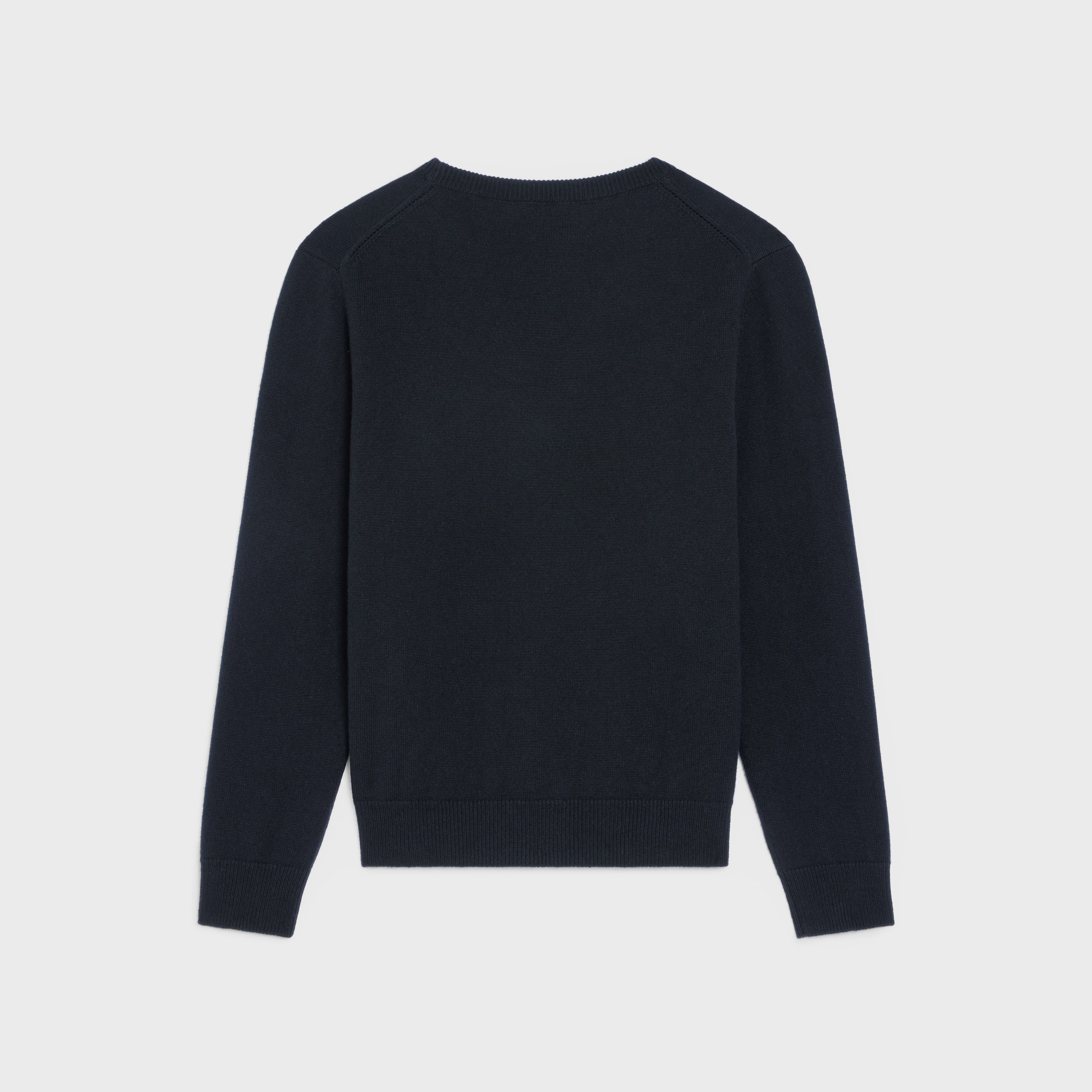 Celine o1bcso1str0925 2A26S207O Cashmere V-neck Sweater in Black Size US M / EU 48-50 / 2 - 3 Thumbnail