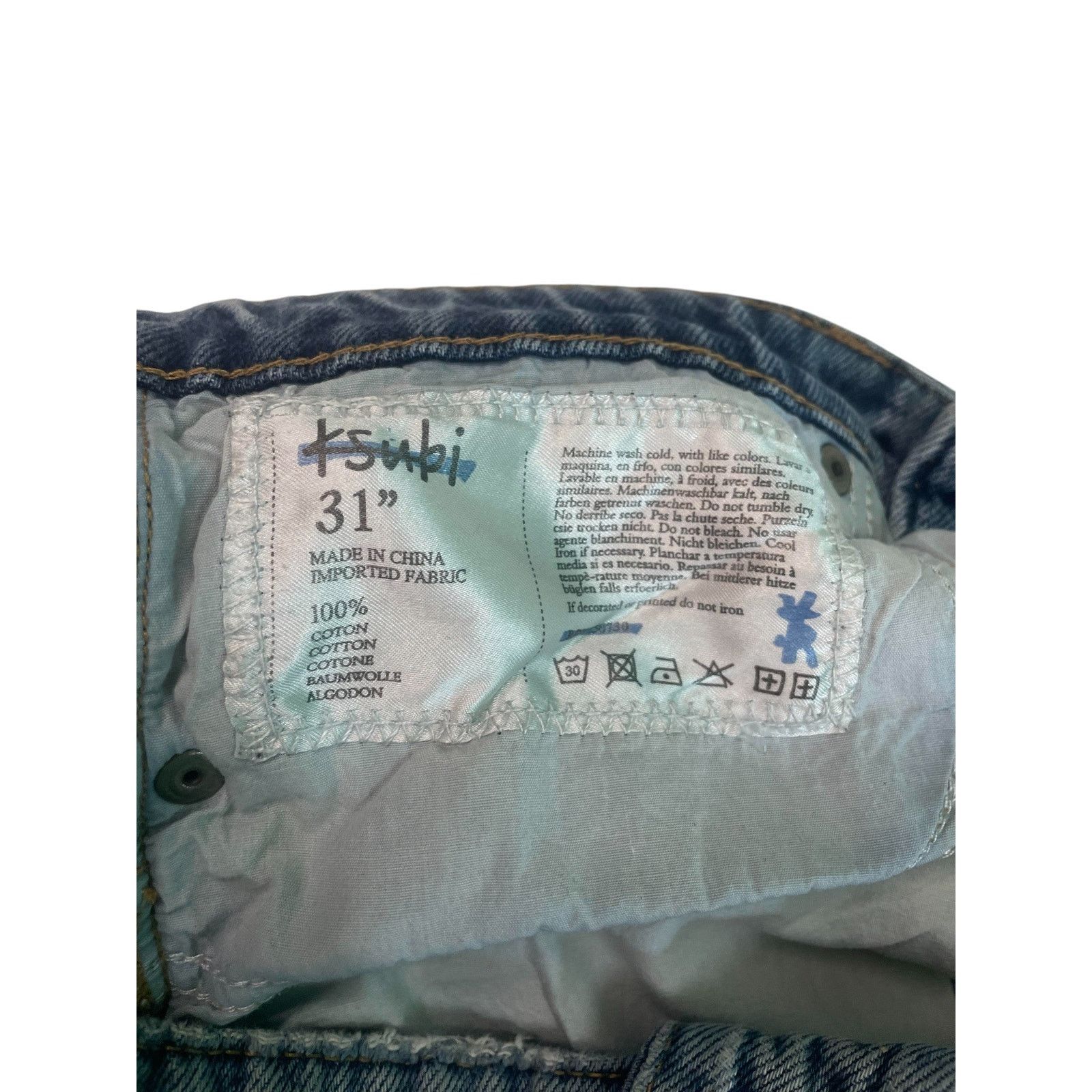 Ksubi Ksubi 'Knee Rip' Light Wash Jean Size US 31 - 6 Thumbnail