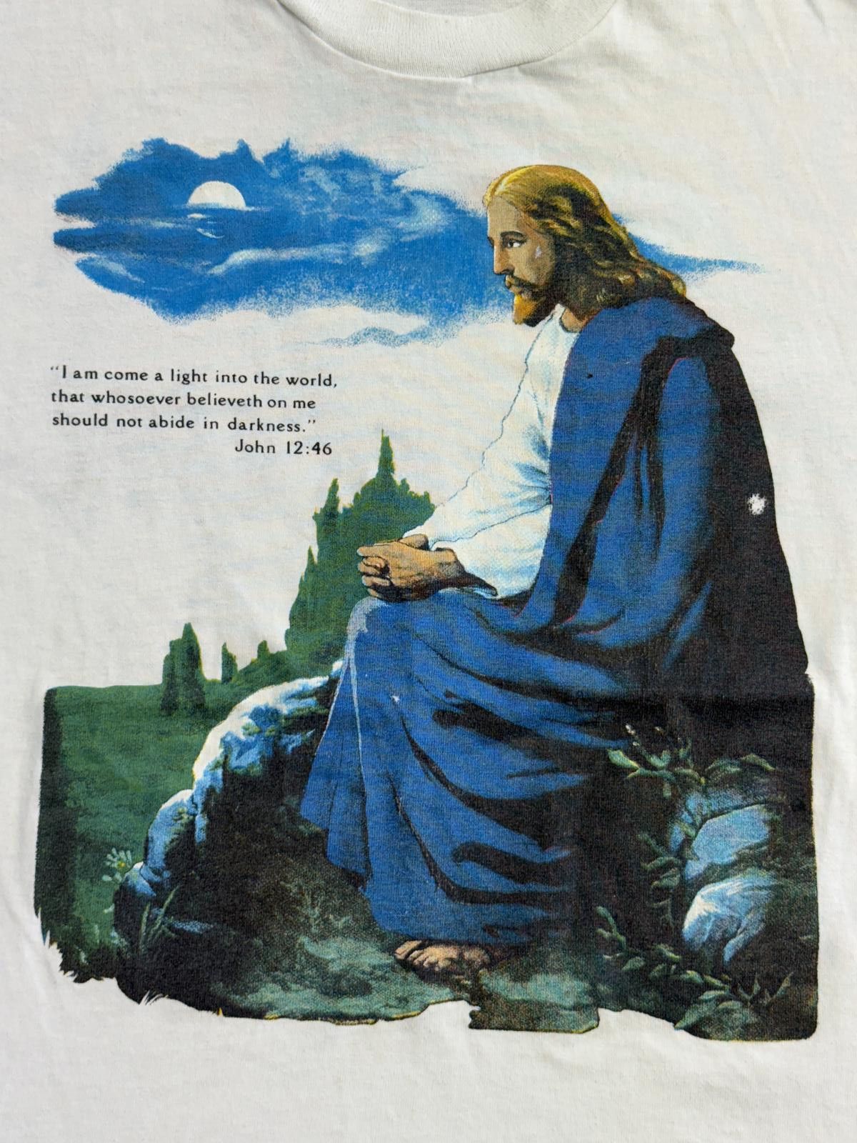 Other Vintage Jesus Christ T-shirt John 12:46 Carolyn Airbrush L Size US L / EU 52-54 / 3 - 4 Thumbnail