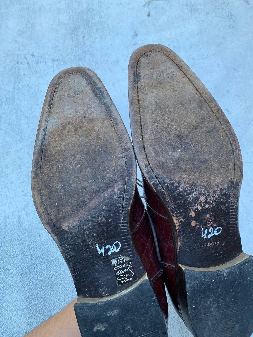 Other Italian Vintage Guidi style Leather Faded Shoes Size US 10 / EU 43 - 13 Thumbnail
