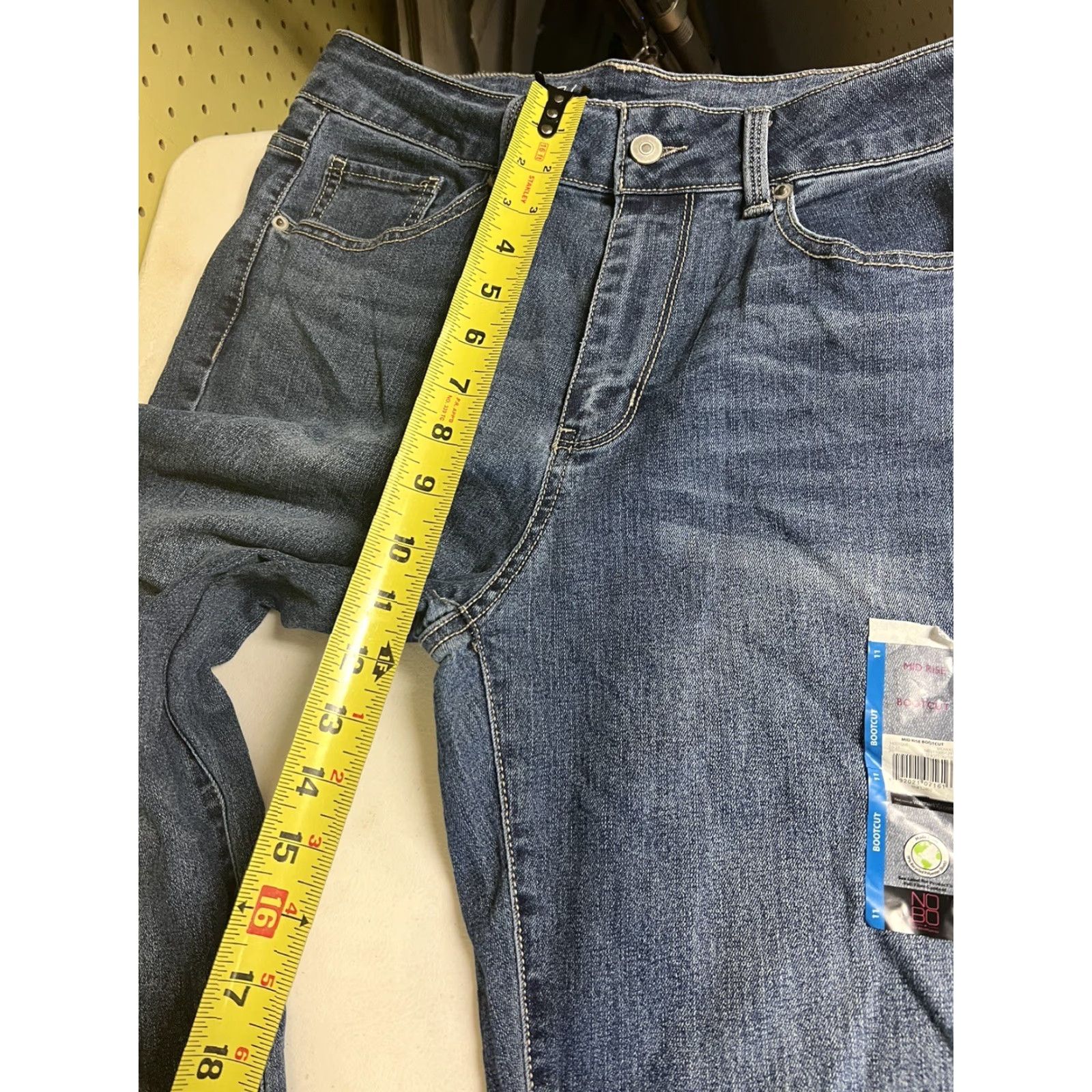 Vintage New No Boundaries Women’s Jeans Blue Bootcut Size 11 Stretch NWT Size 32" / US 10 / IT 46 - 6 Thumbnail