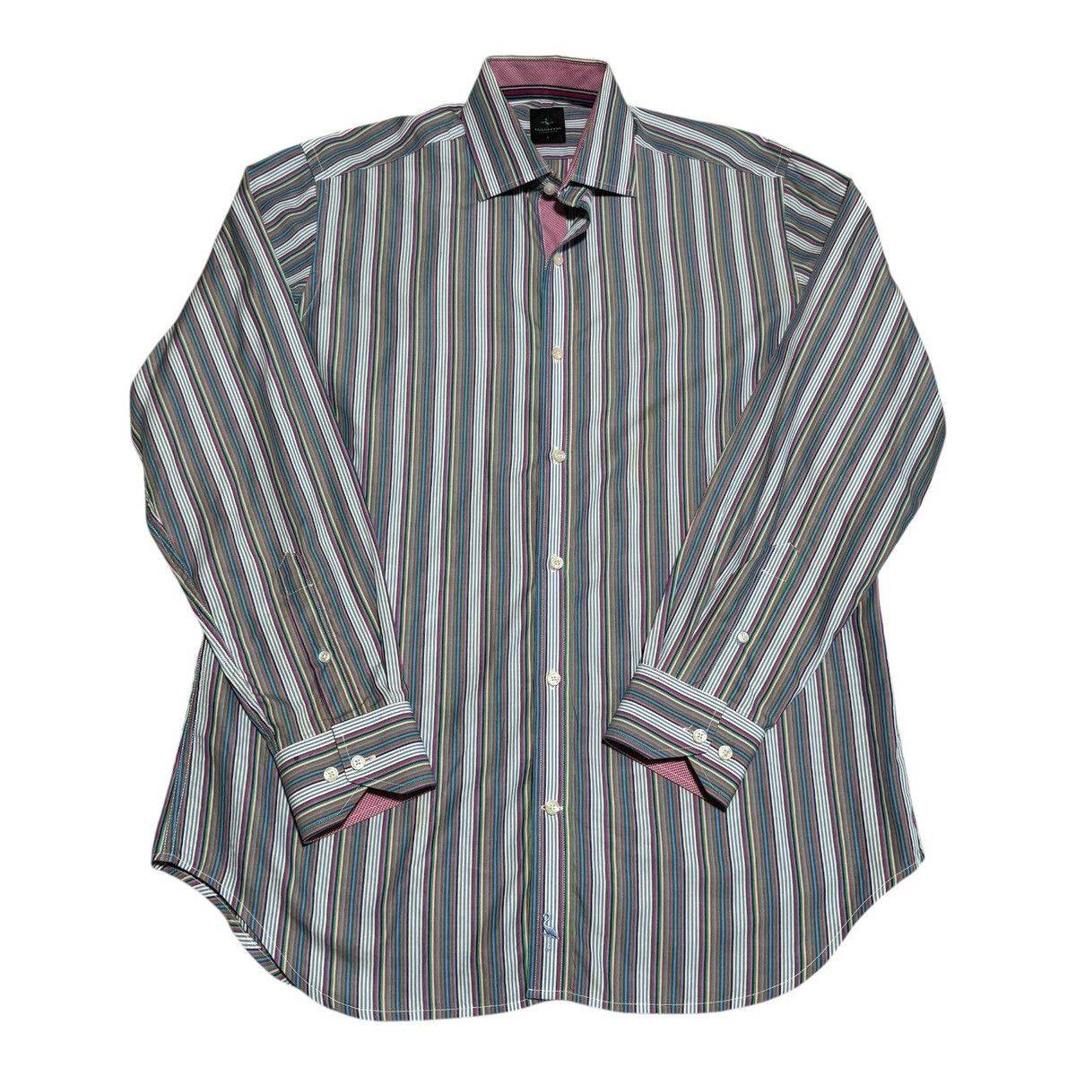 Tailorbyrd Tailorbyrd Multicolor Striped Button Down Shirt Men’s Large Size US L / EU 52-54 / 3 - 1 Thumbnail