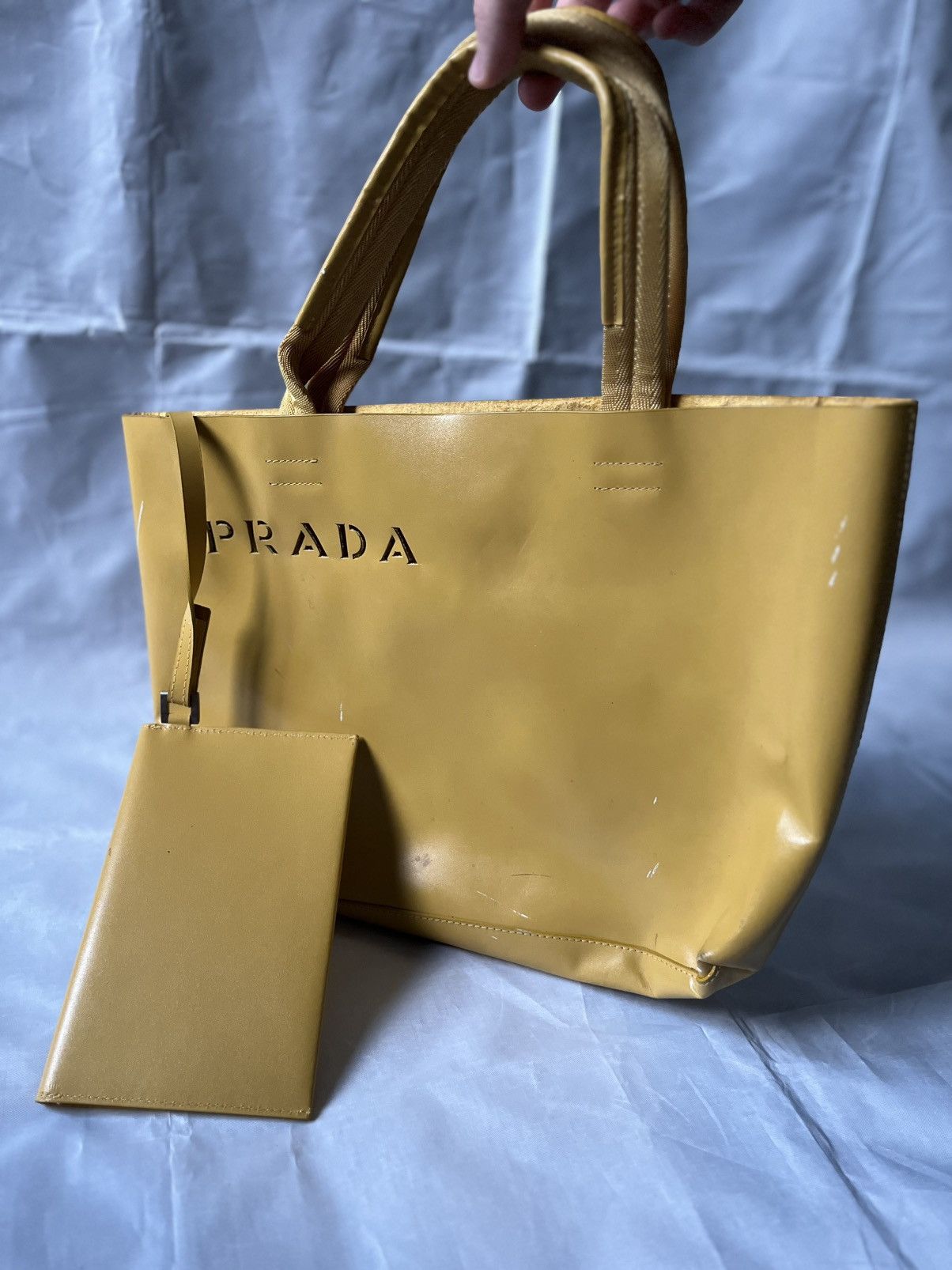 Prada Prada Beige Leather Tote Bag + Mini Bag – Italy Size ONE SIZE - 1 Thumbnail