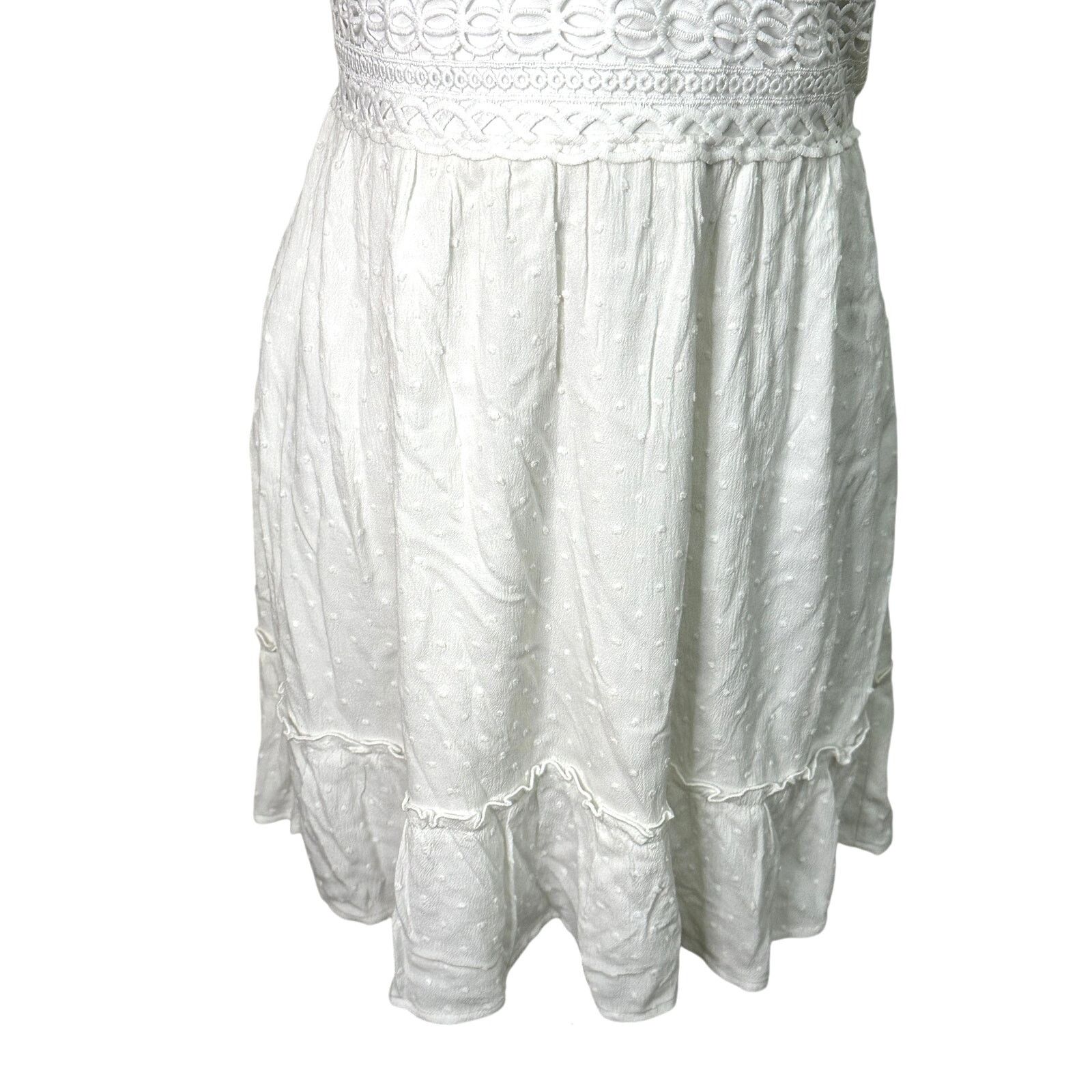 Other Speechless Mini Skater Dress Crochet Top ALine Ruffled Hem M Size M / US 6-8 / IT 42-44 - 4 Thumbnail