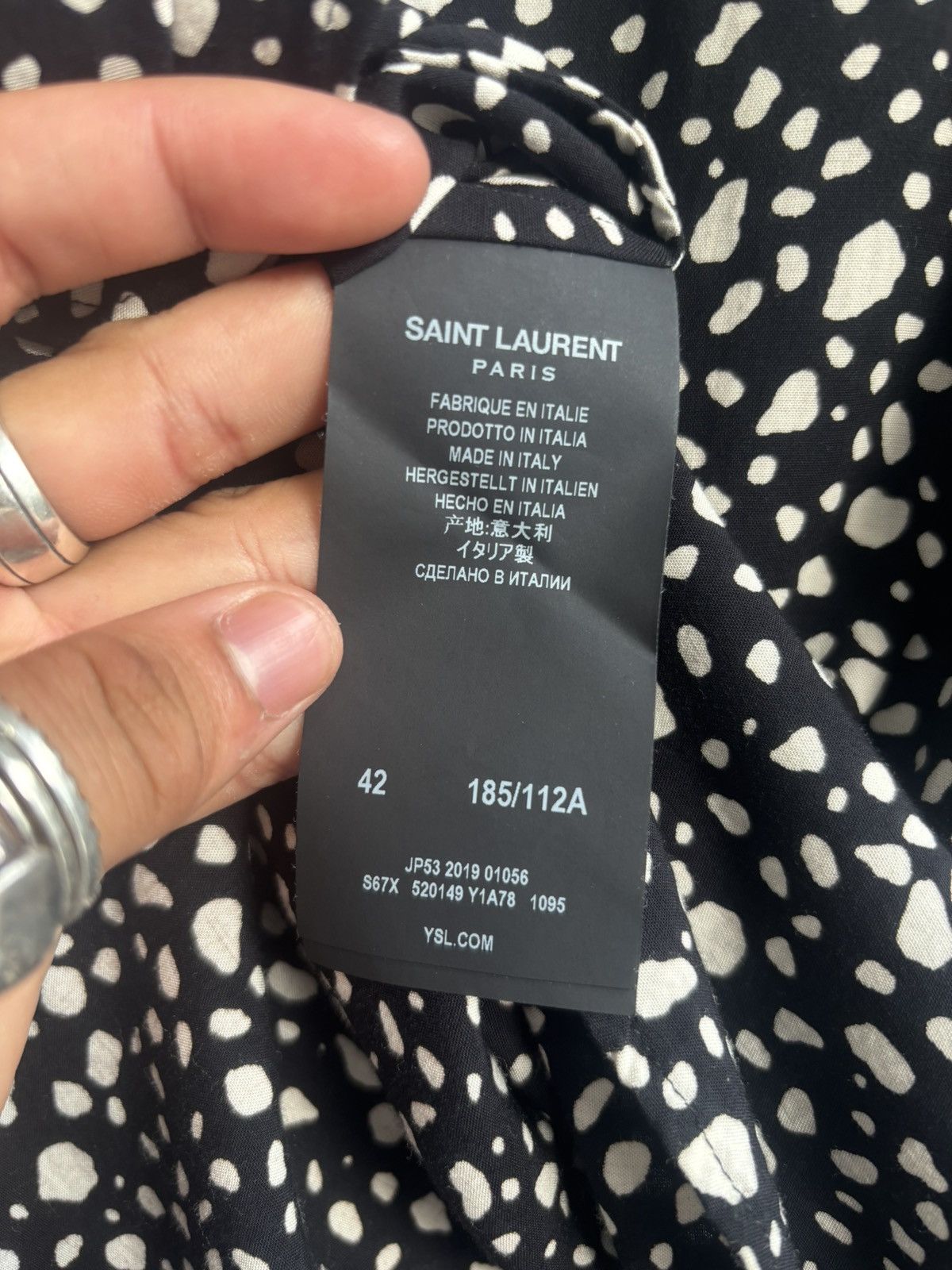 Saint Laurent Paris Saint Laurent SS2019 viscose leopard shirt Size US L / EU 52-54 / 3 - 7 Thumbnail