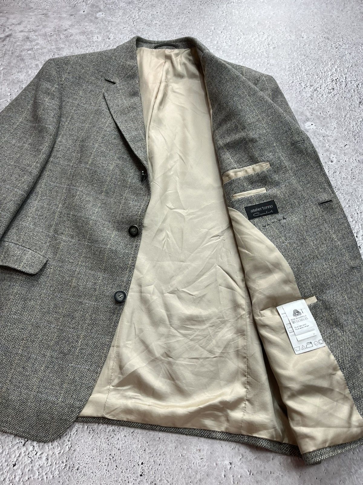 Other Vintage Atelier Torino Wool Blazer Gray Size 52 Jacket Size US L / EU 52-54 / 3 - 6 Thumbnail