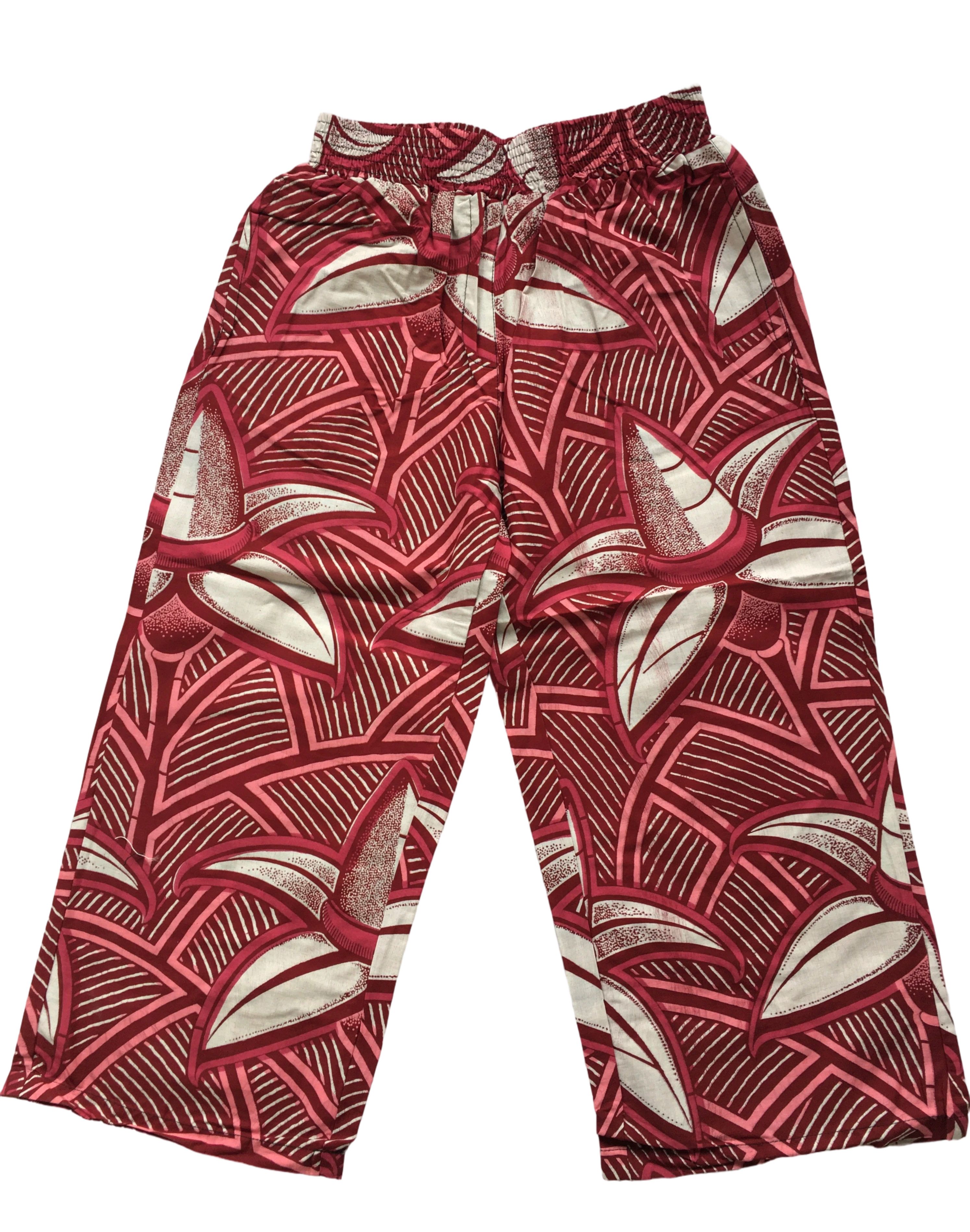Other African Wax Print Cotton Midi Length Pants For Girl Size 34" / US 12 / IT 48 - 1 Thumbnail