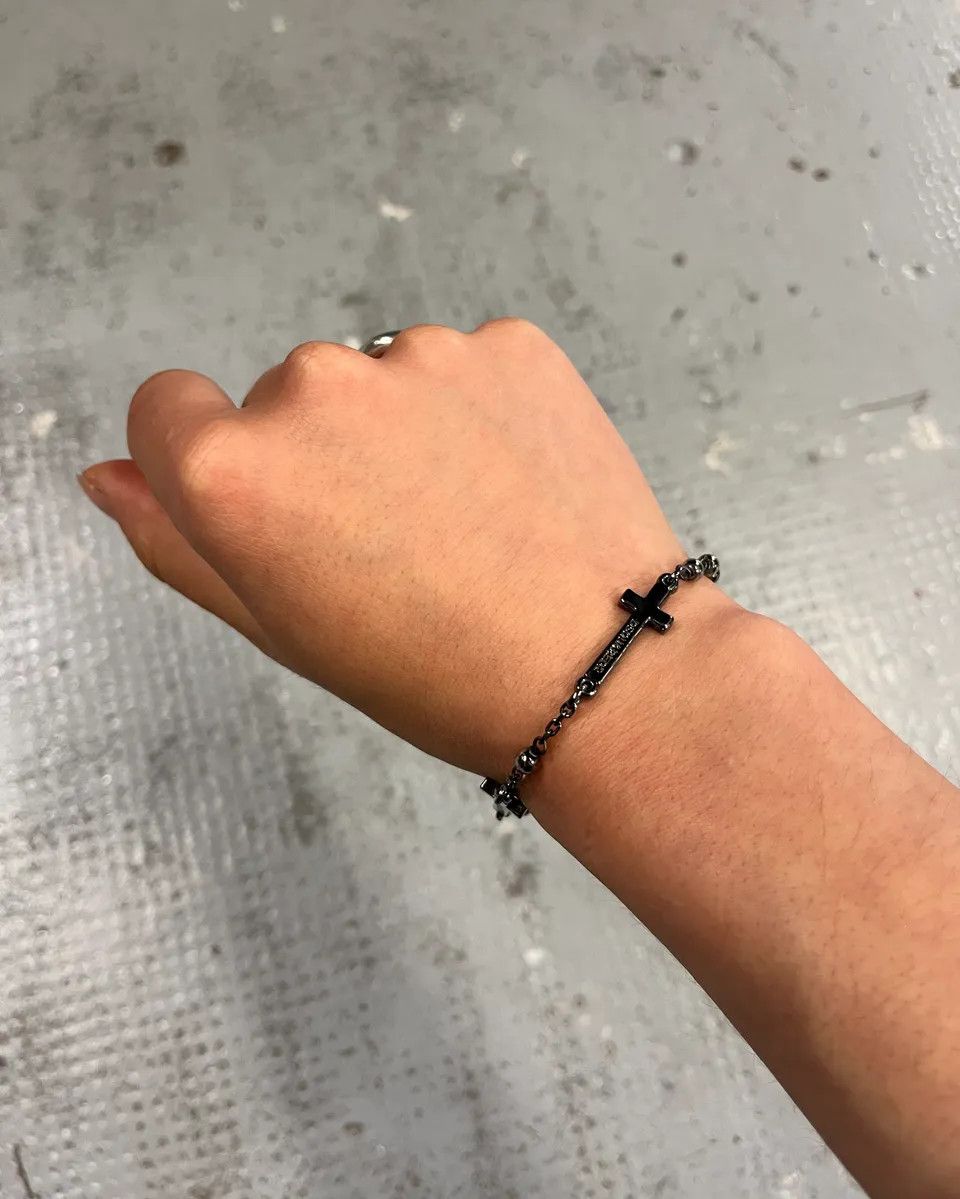 Dsquared2 Dsquared2 Stainless Still Metal Cross Charm Bracelet Size ONE SIZE - 2 Thumbnail
