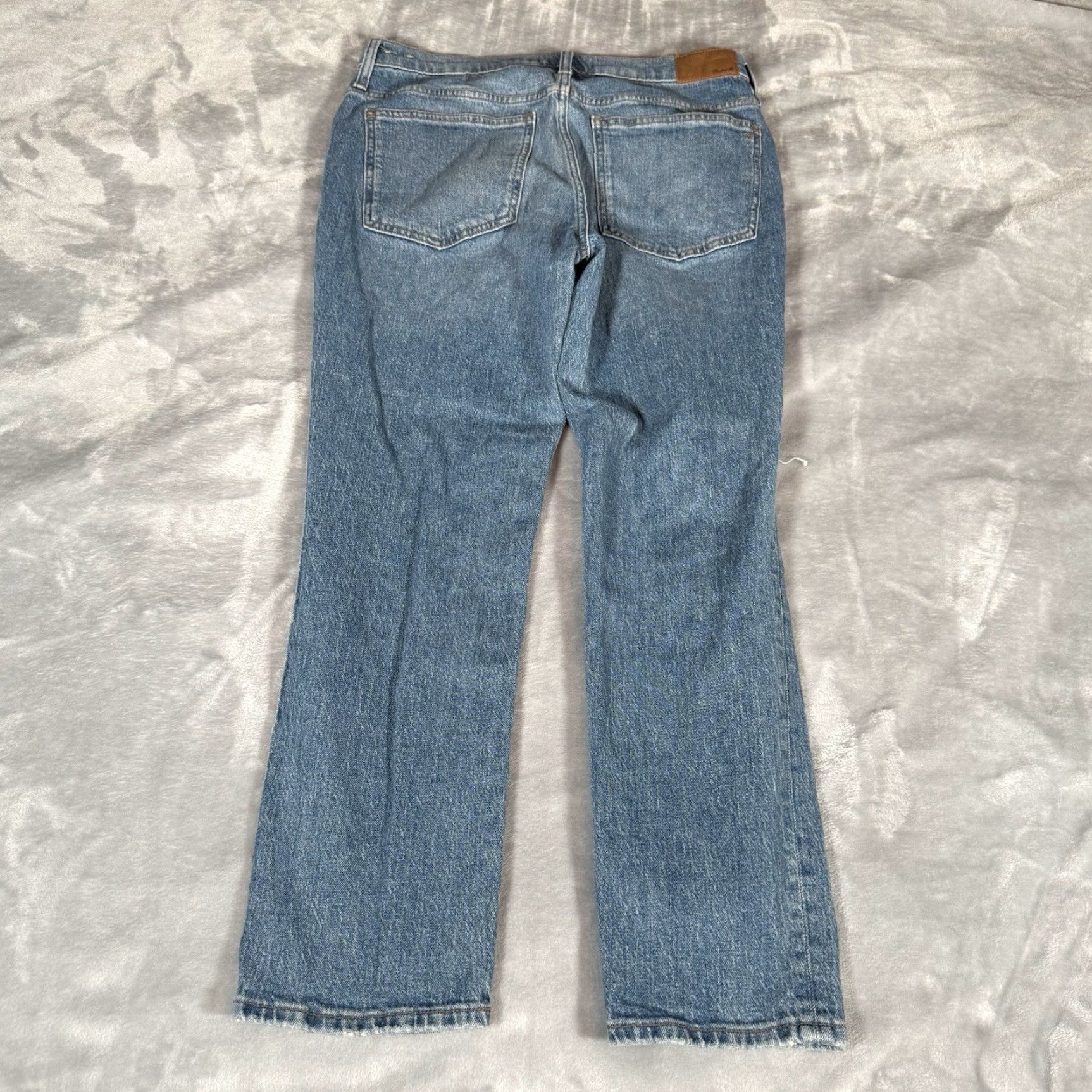 Madewell Madewell Mid Rise Distressed Jeans Womens 30 (Fits 32x27) Blue Regular Straight Size 30" / US 8 / IT 44 - 7 Thumbnail