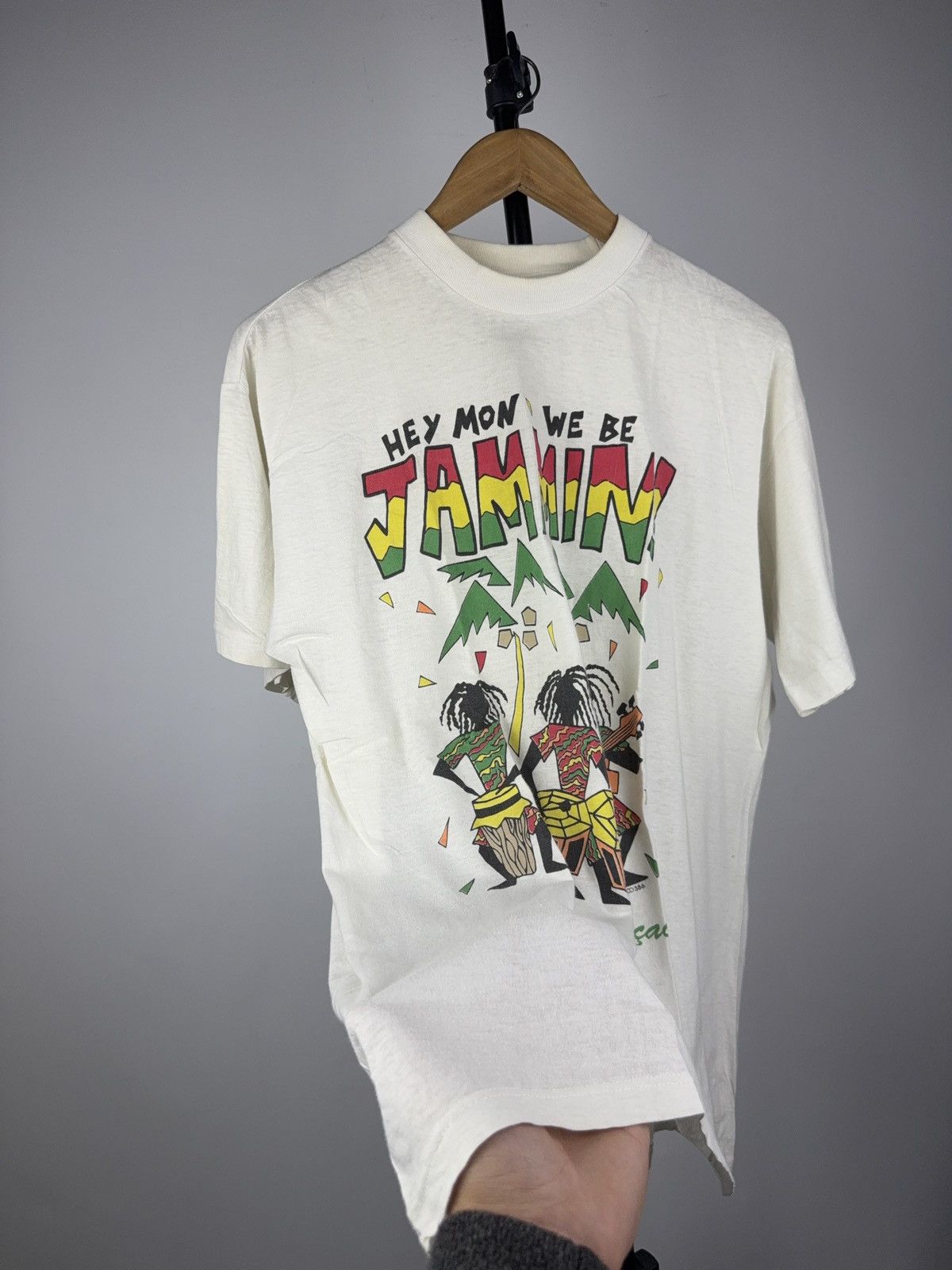 Band Tees Vintage 1990 Bob Marley Jammin Jamaica Retro Rare T Shirt Size US XL / EU 56 / 4 - 9 Thumbnail