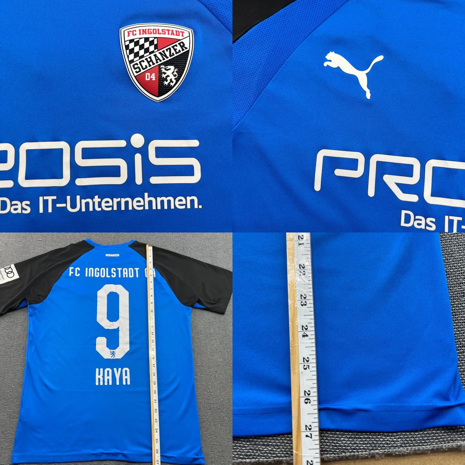 Puma PUMA Football Jersey M Ingolstadt 2021 2022 Third Fatih Kaya #9 Medium Blue T-Shirt Short Sleeve Quick Dry Mens Match Worn Size US M / EU 48-50 / 2 - 9 Thumbnail