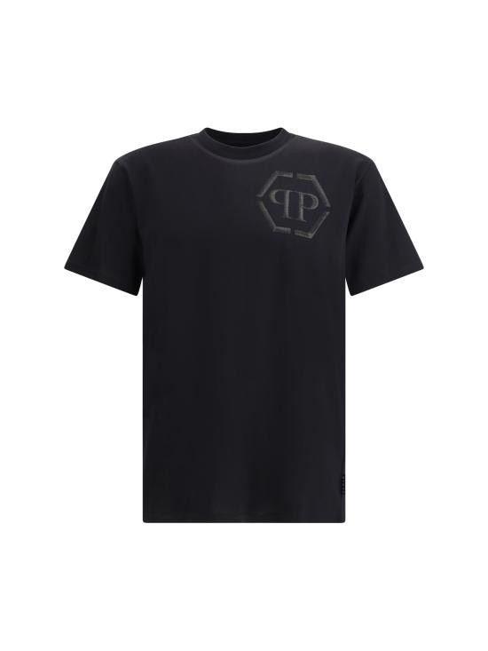 Tシャツ・カットソー PHILIPP PLEIN Men T-shirt White PAECMTK8252PJY002N 01OF Philipp Plein T-Shirt XL: La Familia Crystal Skull