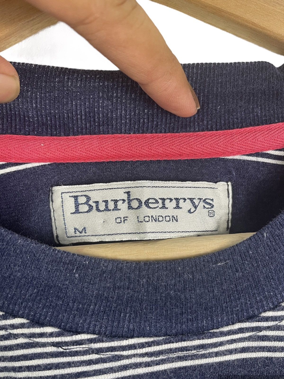 Burberry × Vintage Vintage Burberry Striped T-Shirt Poland Made OG Logo Size US M / EU 48-50 / 2 - 3 Thumbnail