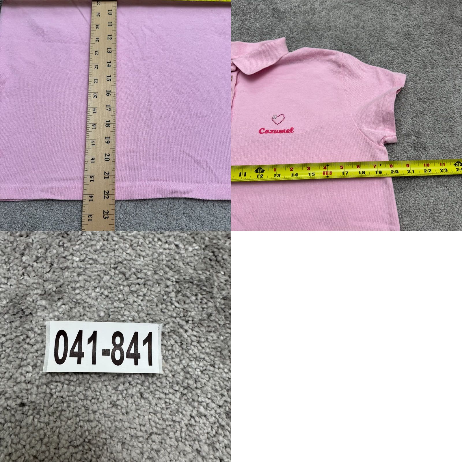 Vintage Ultramar Mexico Souvenir Polo Shirt JR Pink Rhinestone Heart Bling - Classic Womens Clothing Size XL / US 12-14 / IT 48-50 - 8 Thumbnail